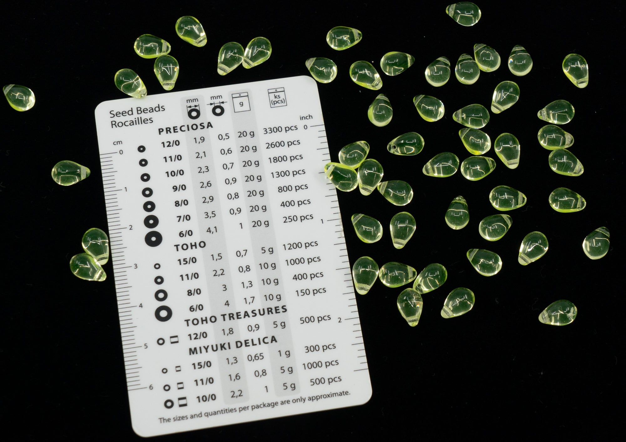 Teardrop Czech Glass Beads, Glow Under Blacklight Transparent Yellow (80130) Uranium Glass, Glass, Czech Republic