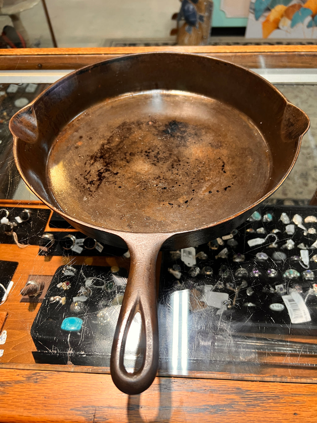 Favorite Piqua Ware No. 12 Skillet with “Smiley” Logo