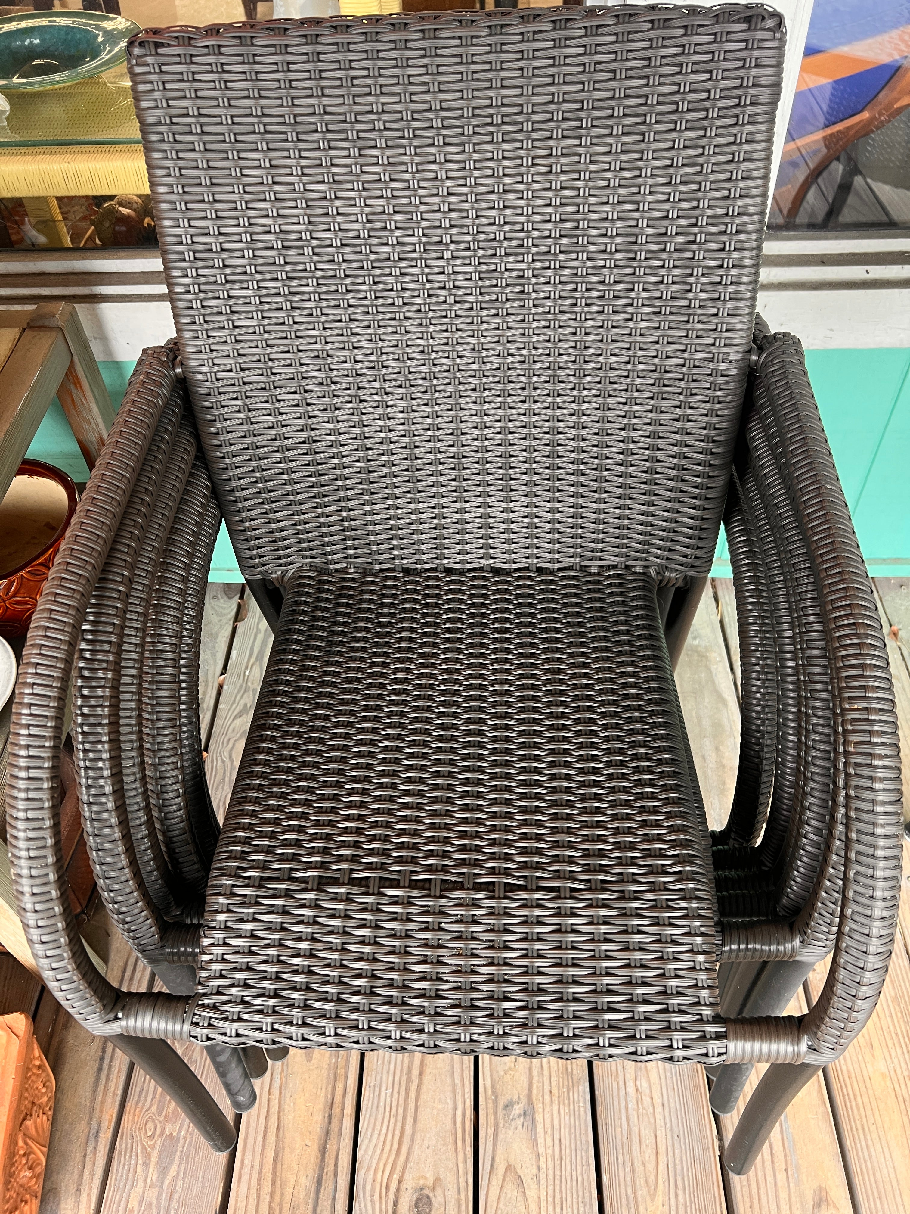 Ebel Mios Patio Set Glass Top Table with 6 Chairs