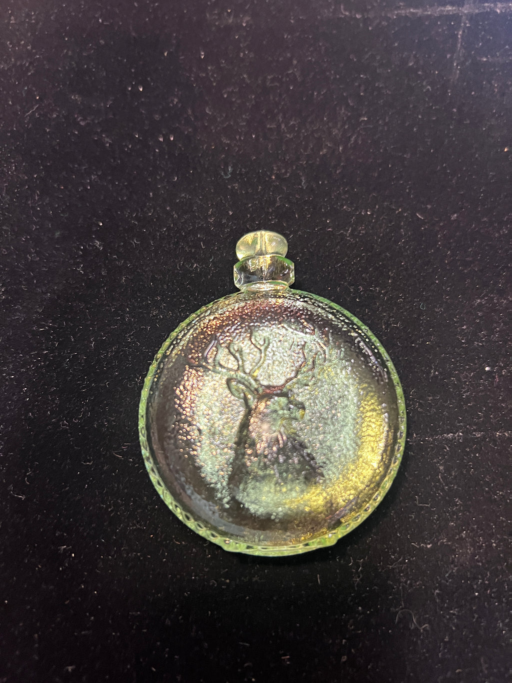 Selenium Glass Pocket Watch w/Elk