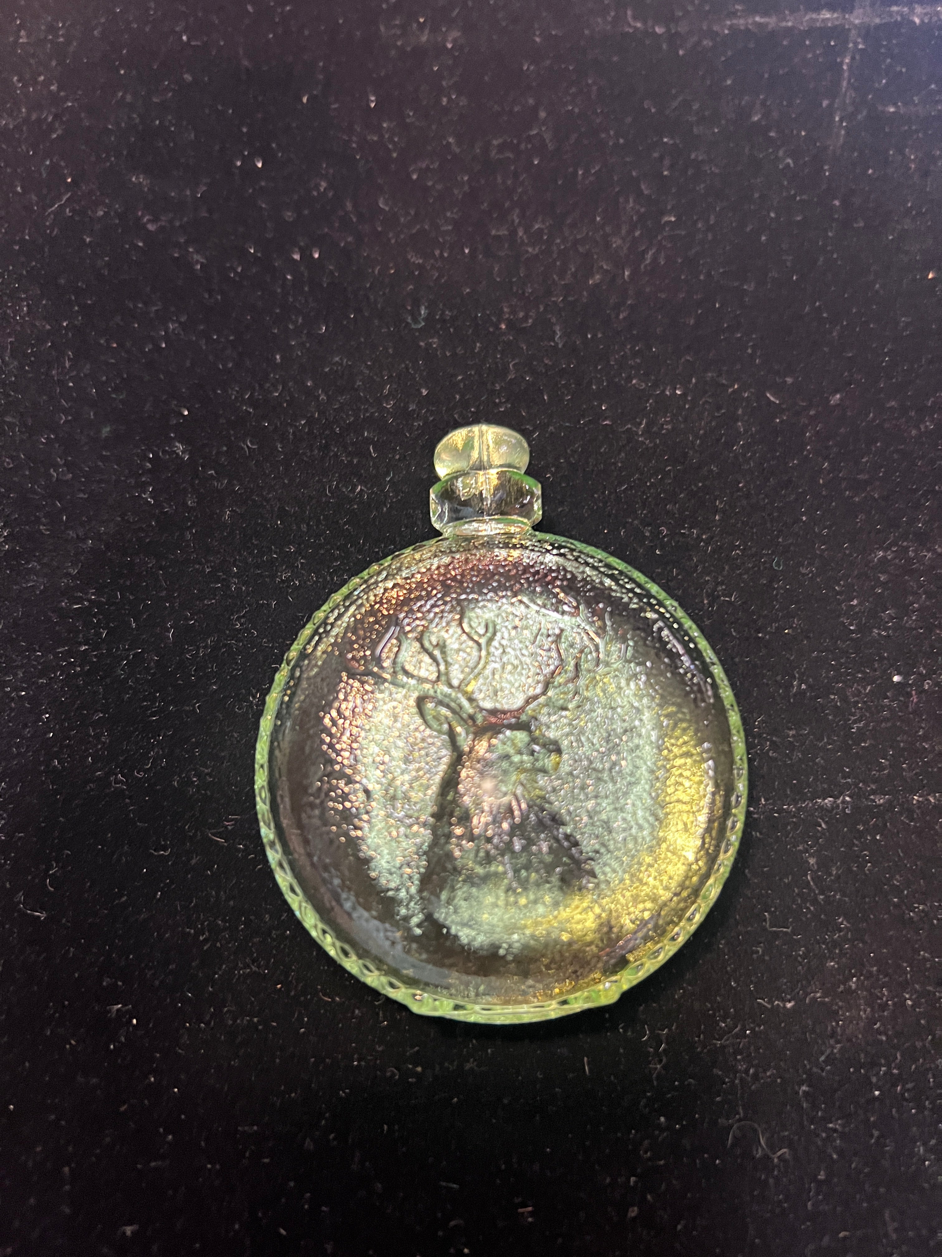 Selenium Glass Pocket Watch w/Elk