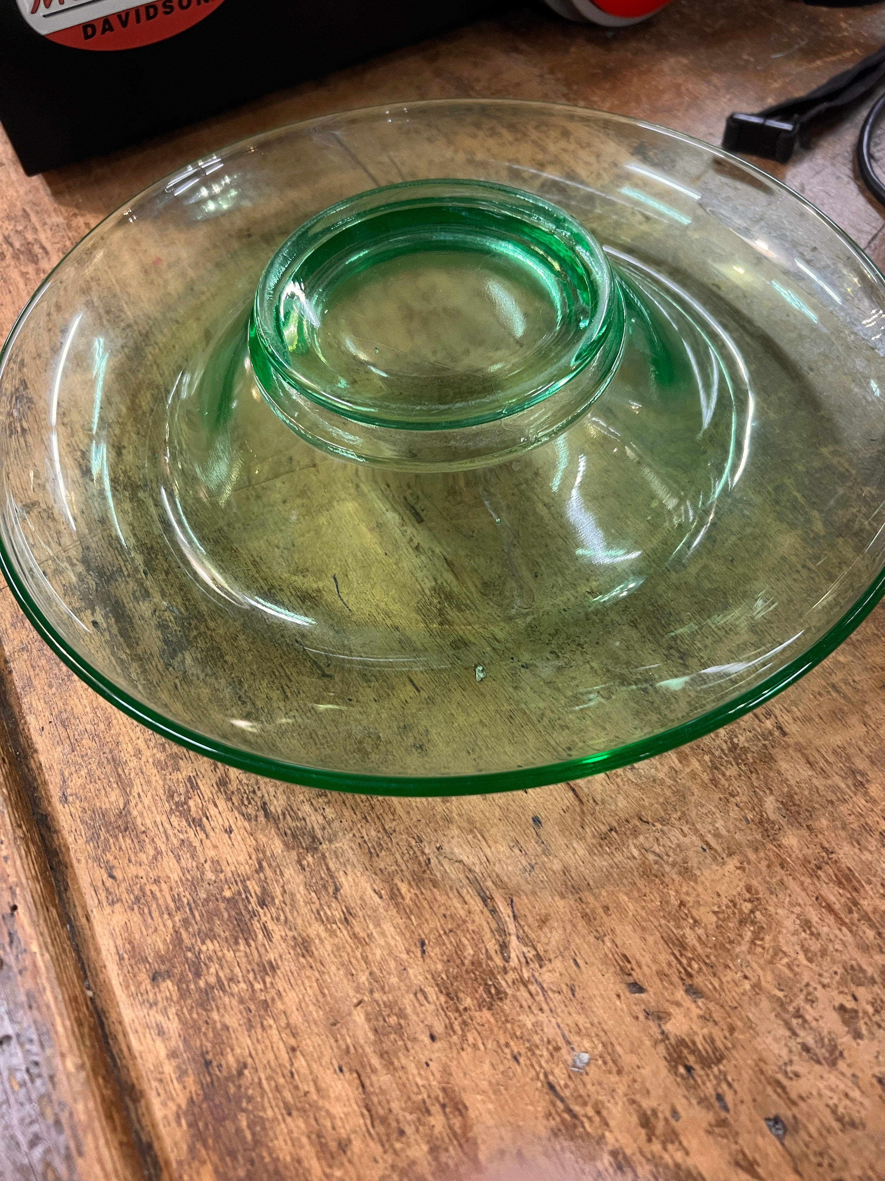 Chip and Dip Plate Vintage Uranium