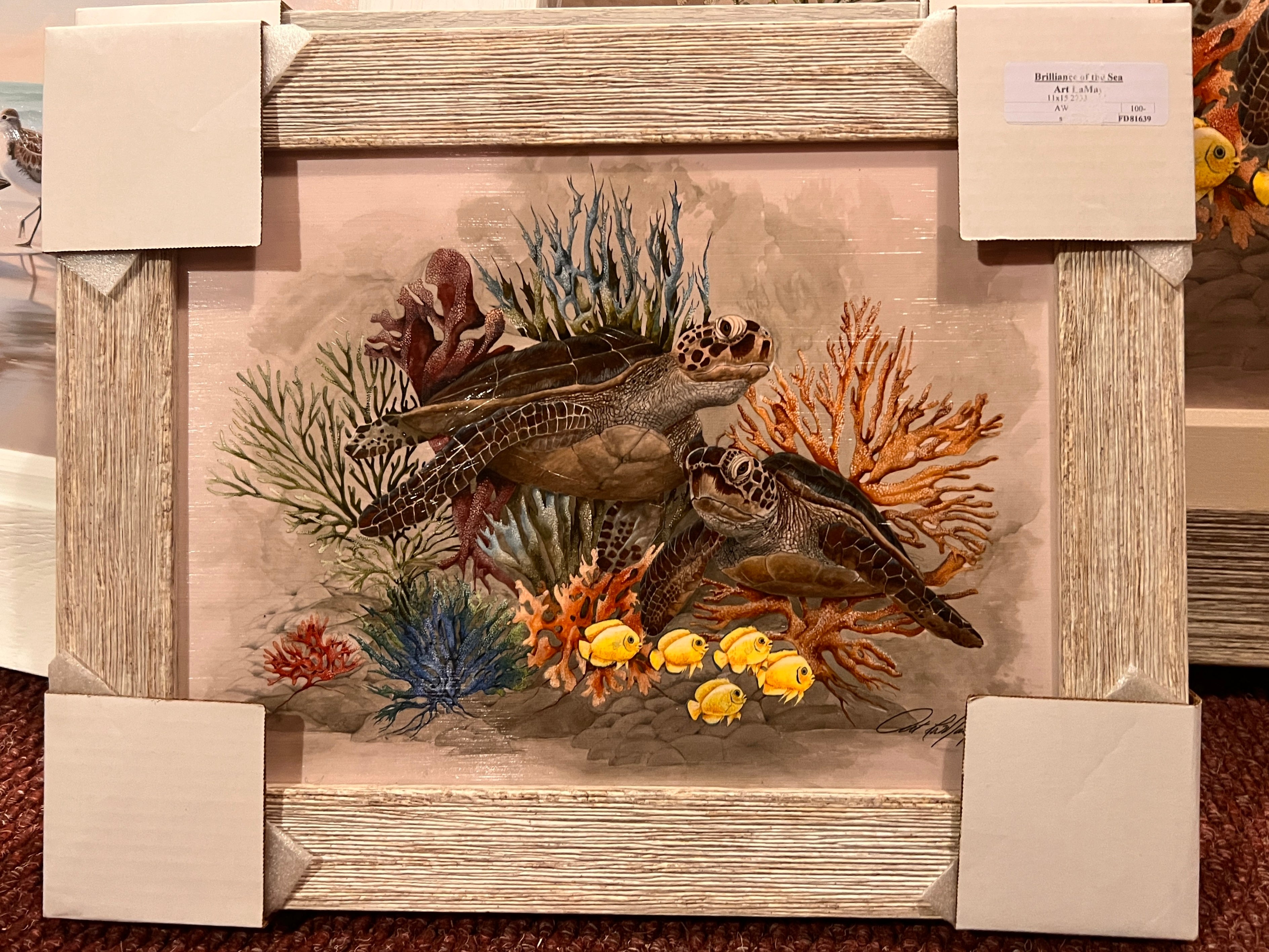 Brilliance Of the Sea 14 1/2 x 18 1/2 Framed Painting