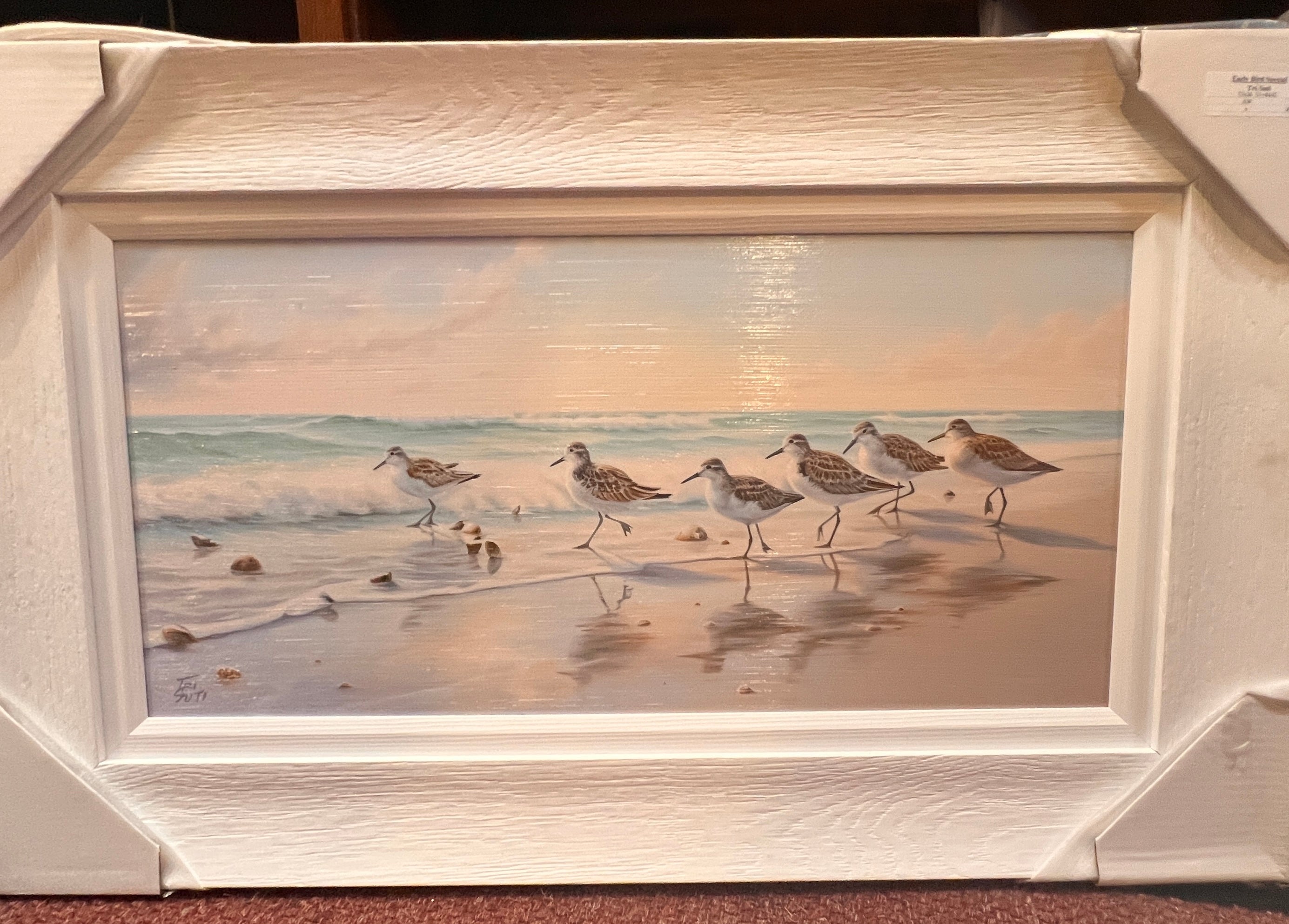 Early Bird 34 x 21 1/2 Gulls Painting