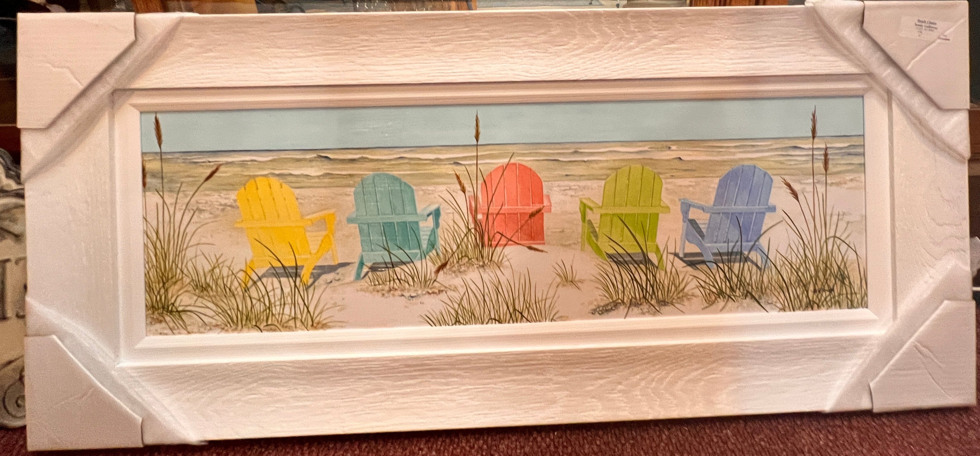 Beach Chairs 43 x 19 1/2 Painting