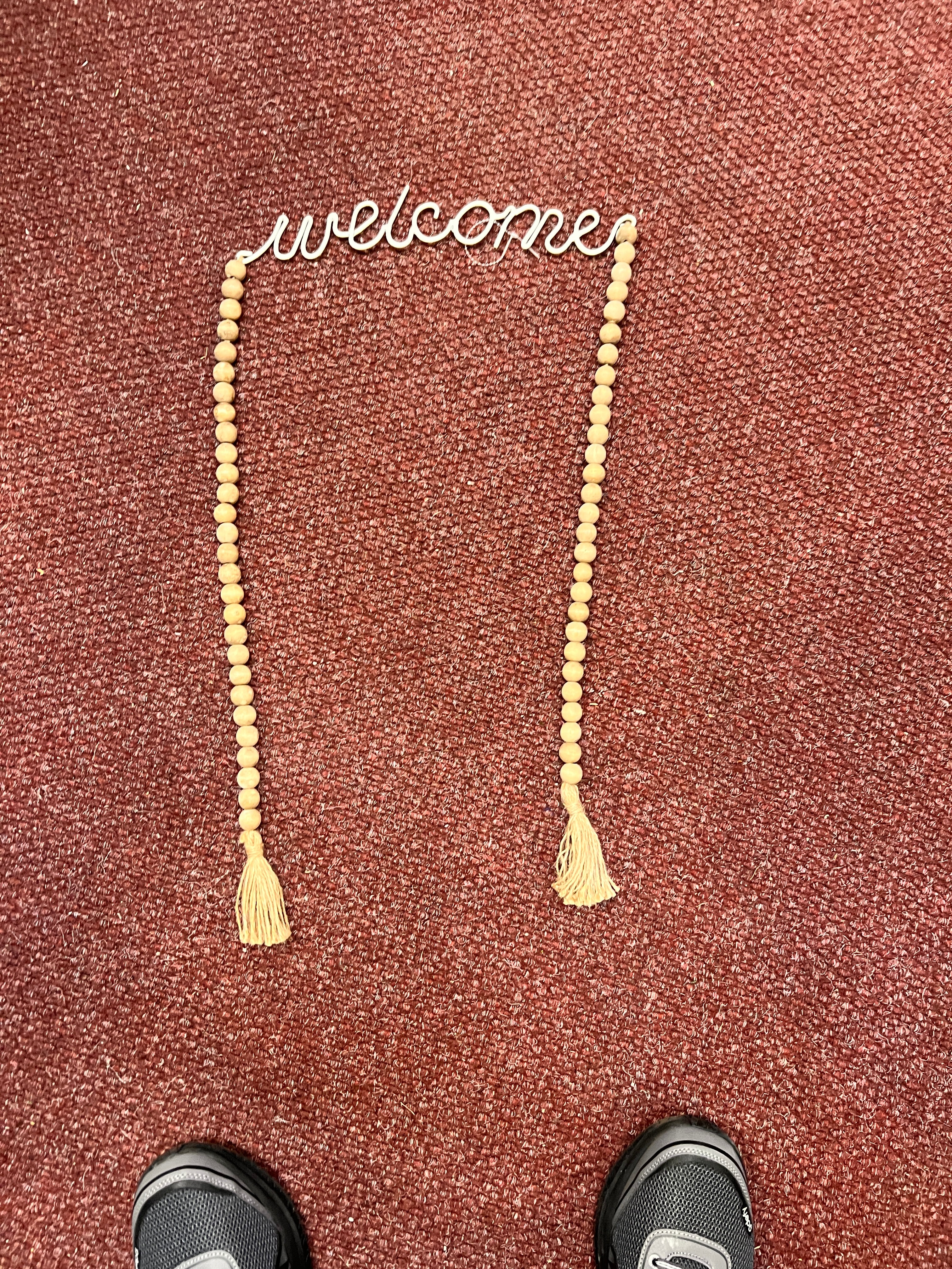 Beaded Welcome Sign