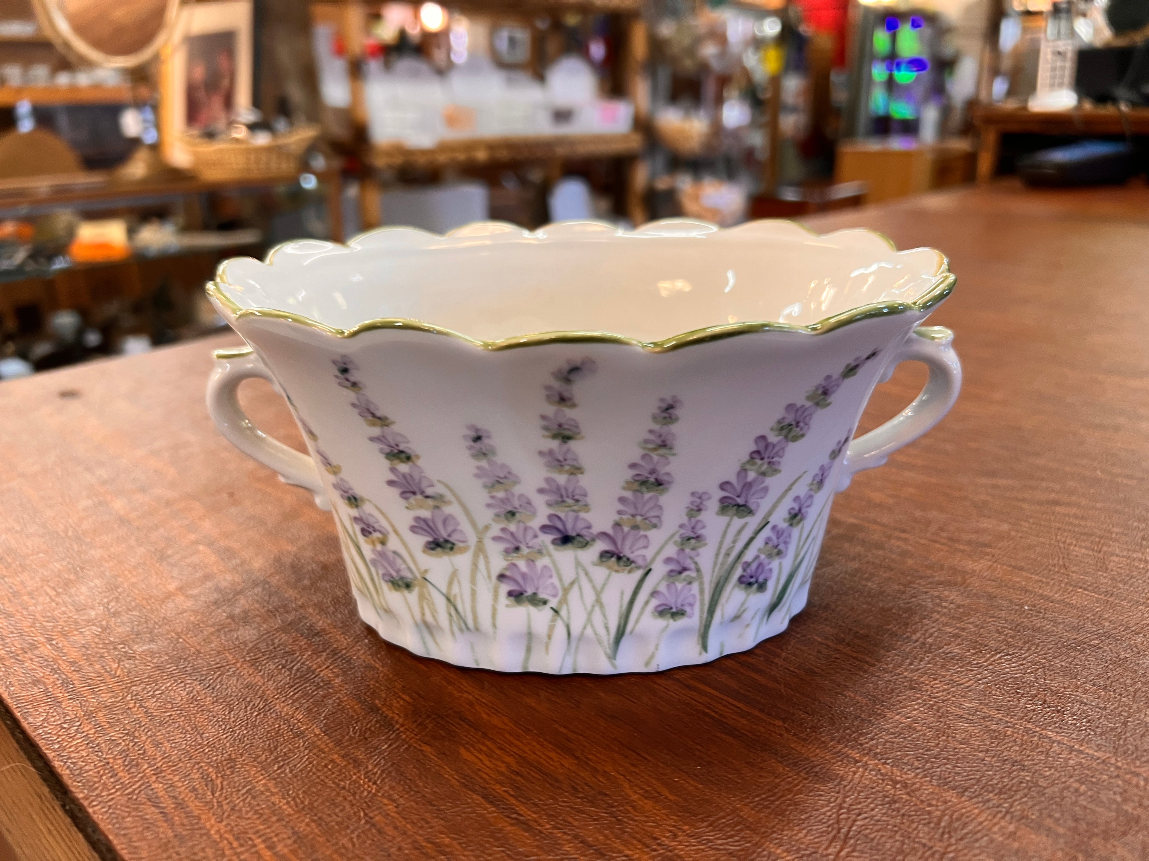 Lavender Ceramic Planter Fanciful Fig