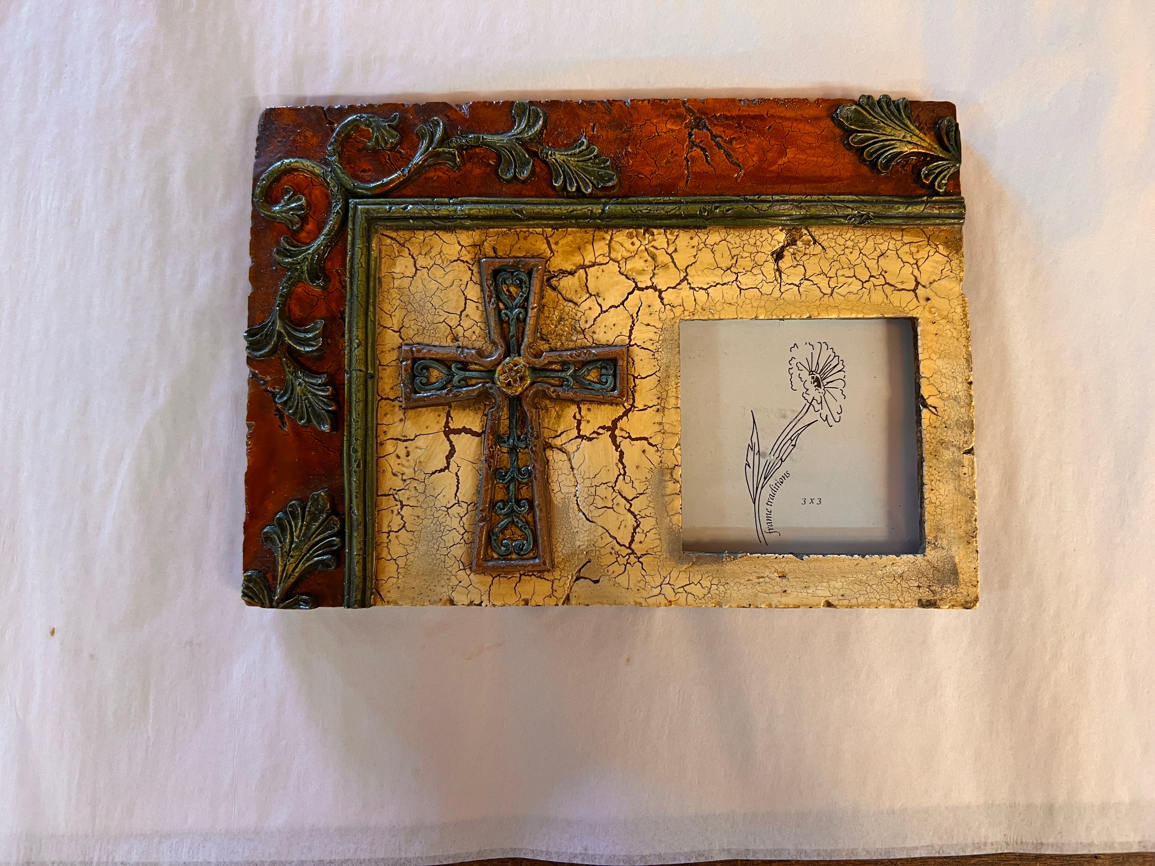 Vintage Southwestern Style Cross Frame