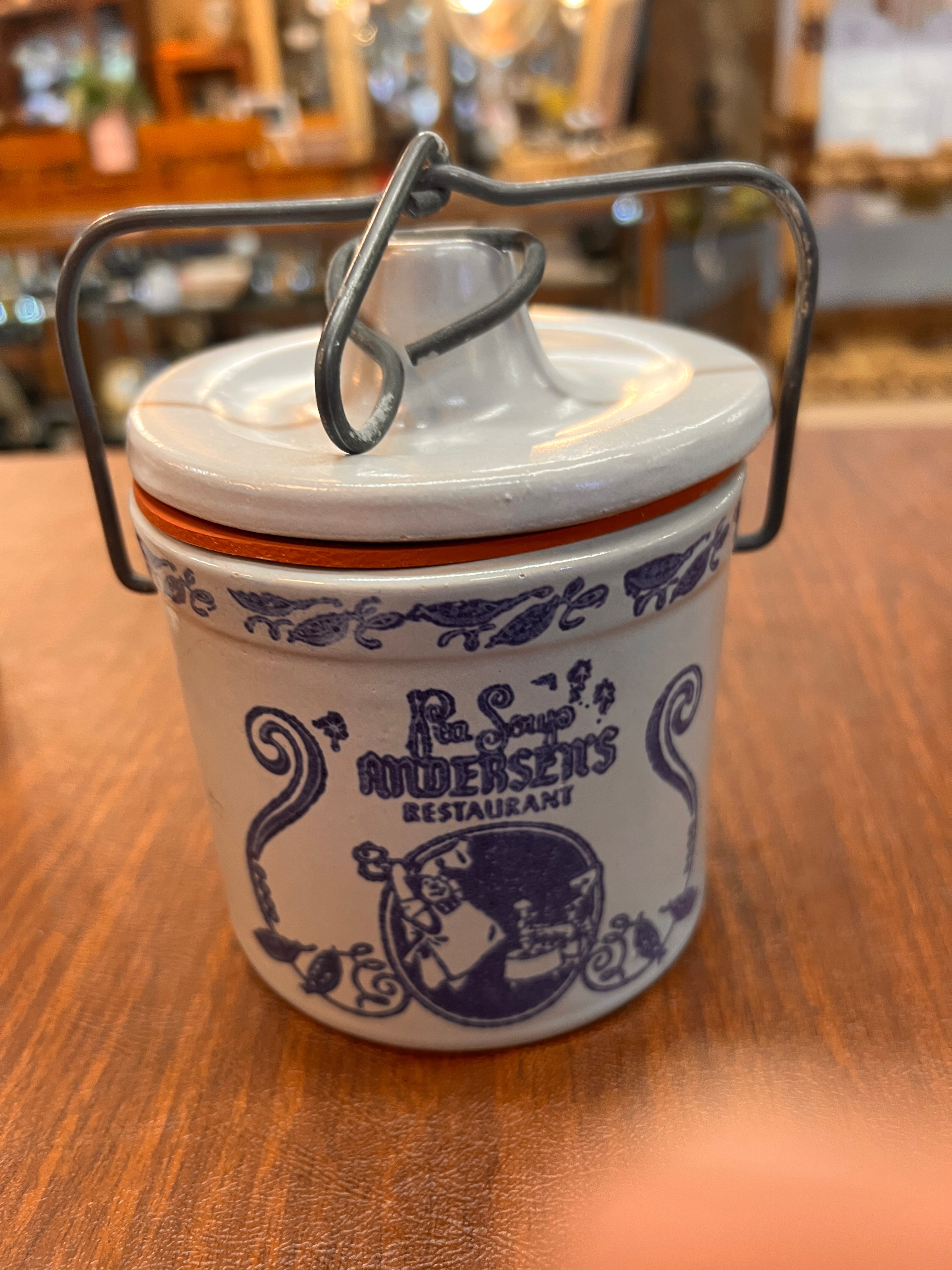 Vintage Cheese Crock with Lid