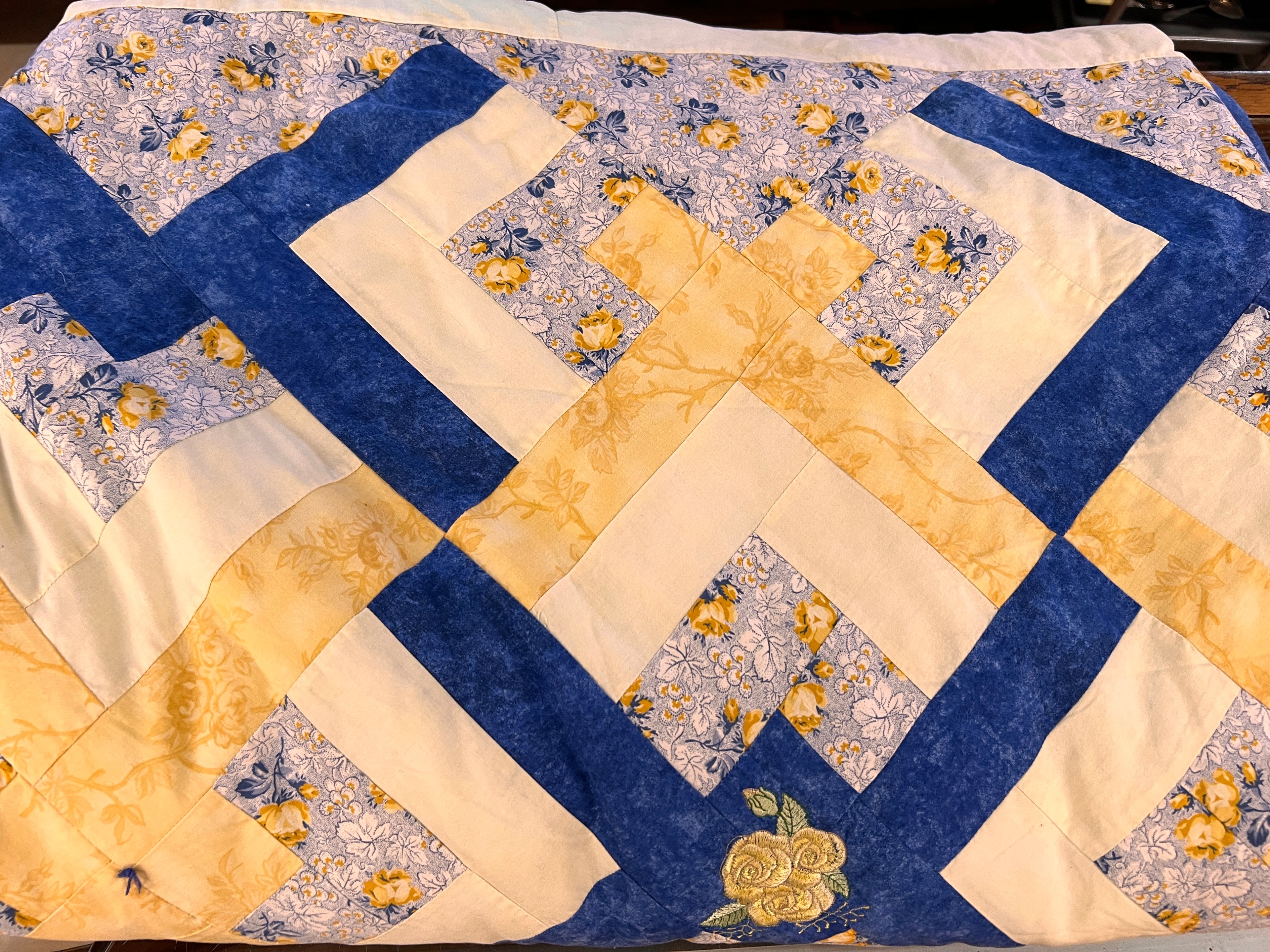 Handmade Quilt 108" wide by 96" long