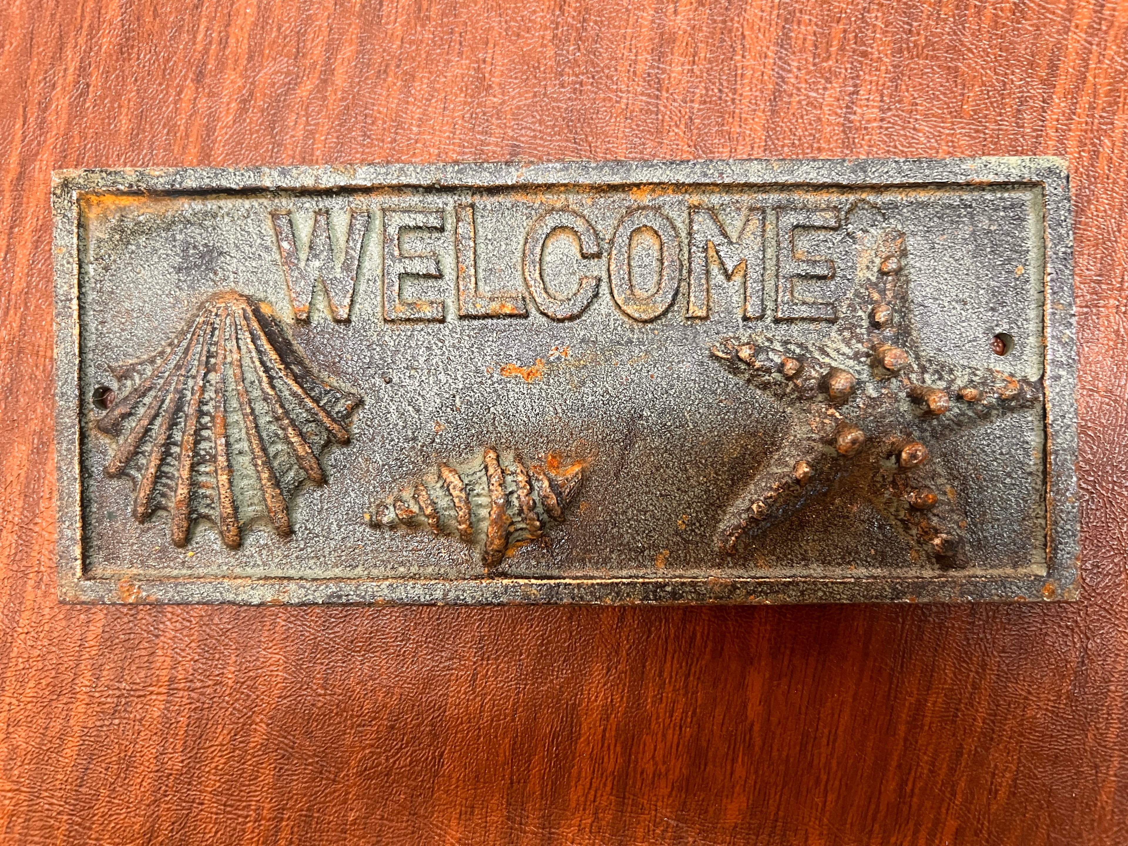 Cast Iron Welcome Sign 8" x 3.5"