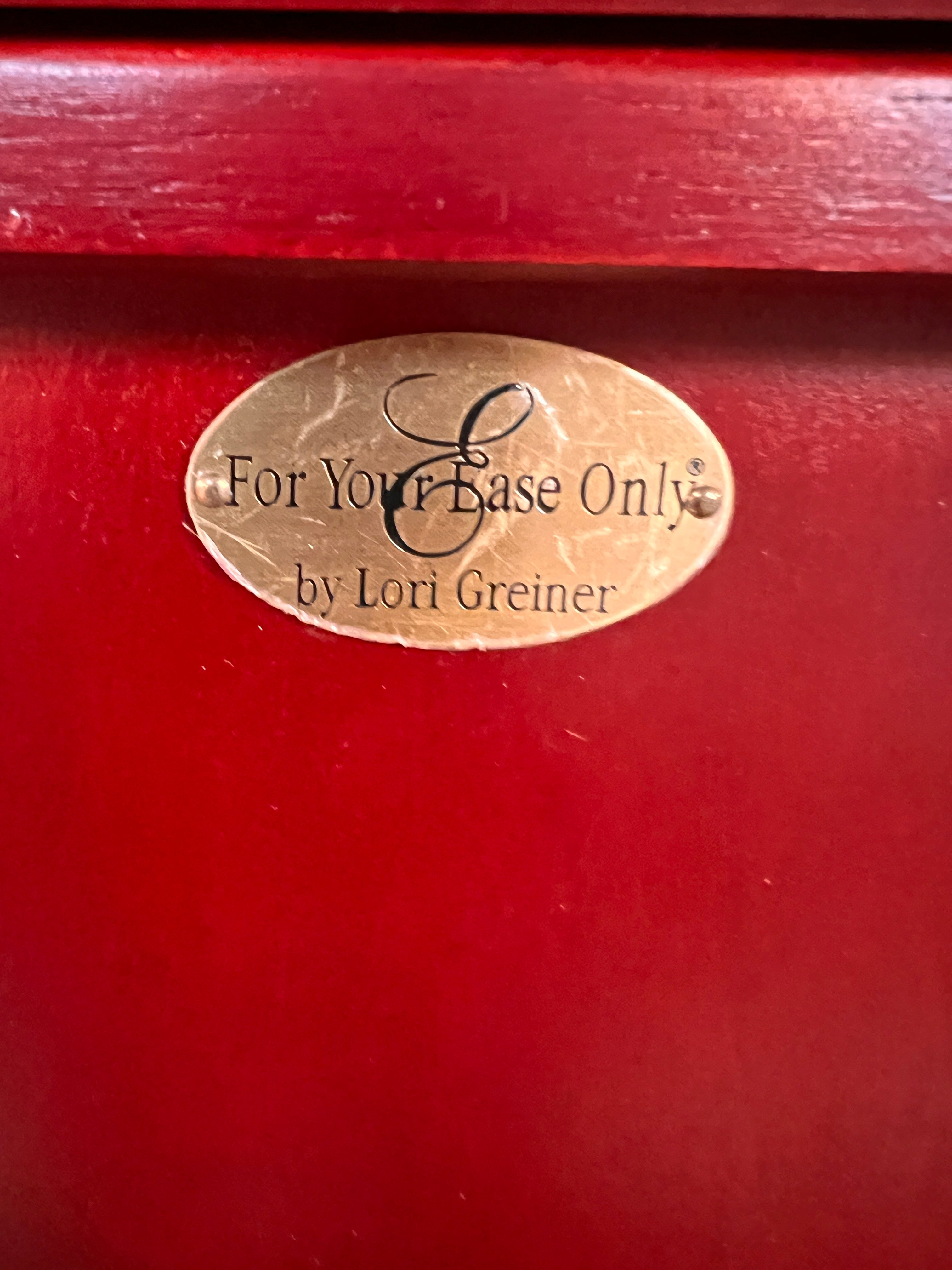 Lori Grenier "For Your Ease Only" Cherry Wood Jewelry Box