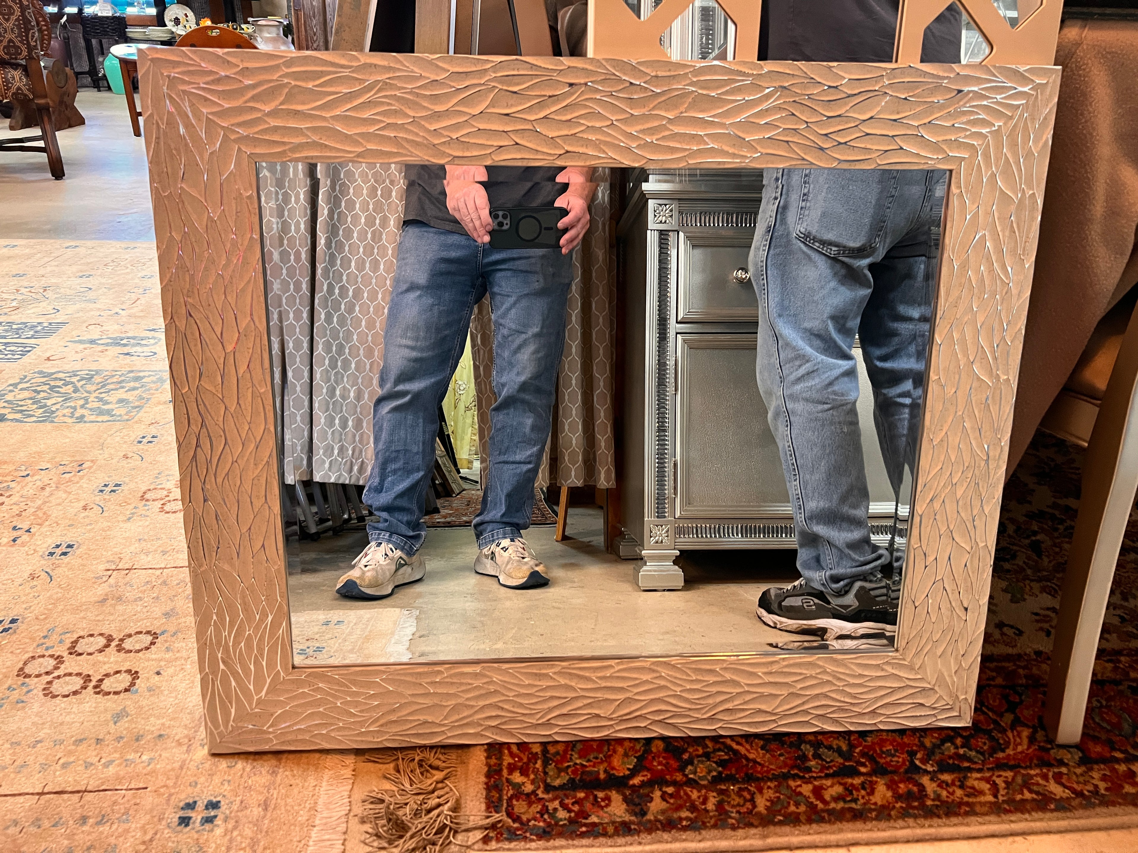 Carved Wood Frame Mirror