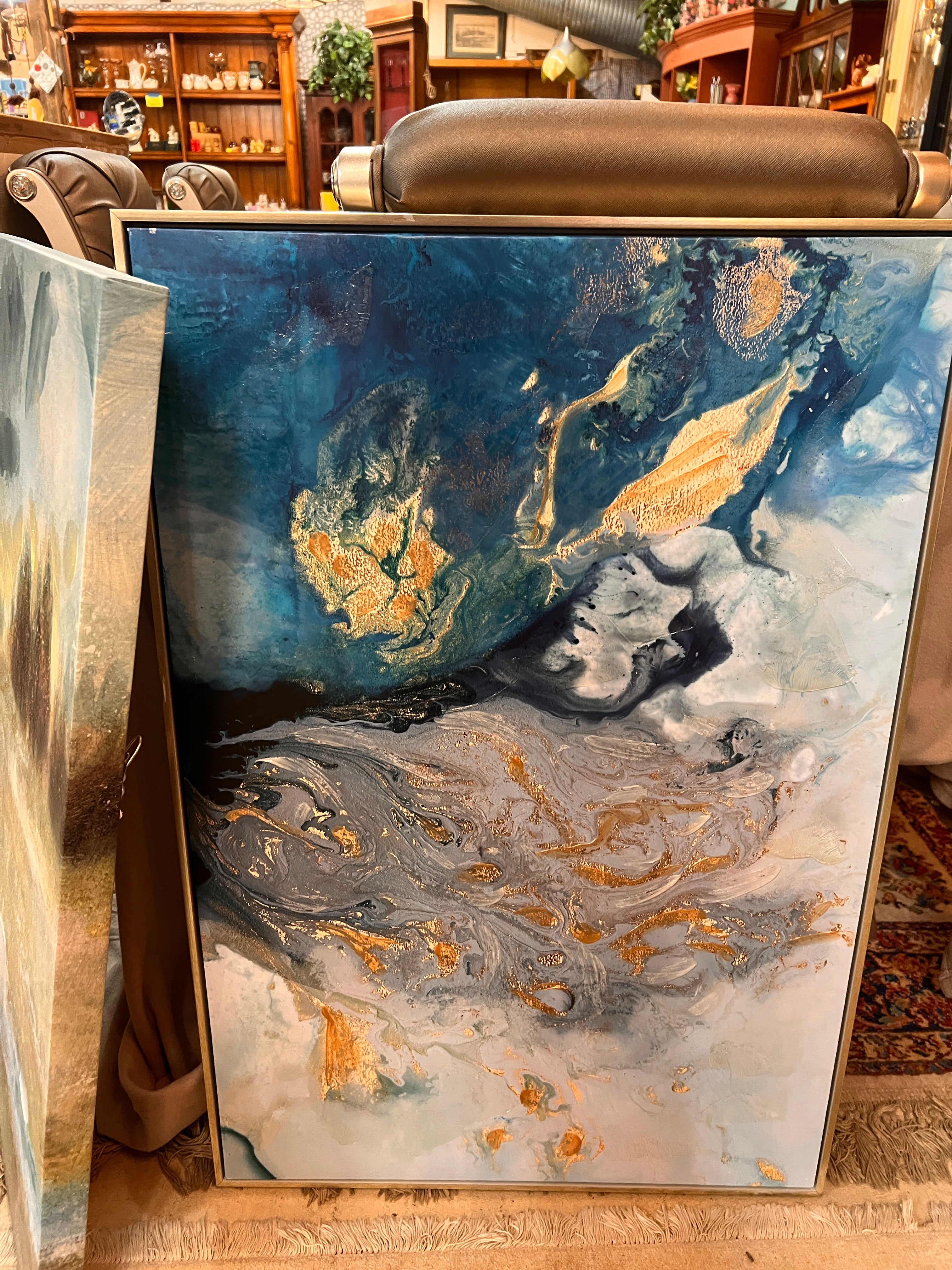 Large Abstract Ocean Print