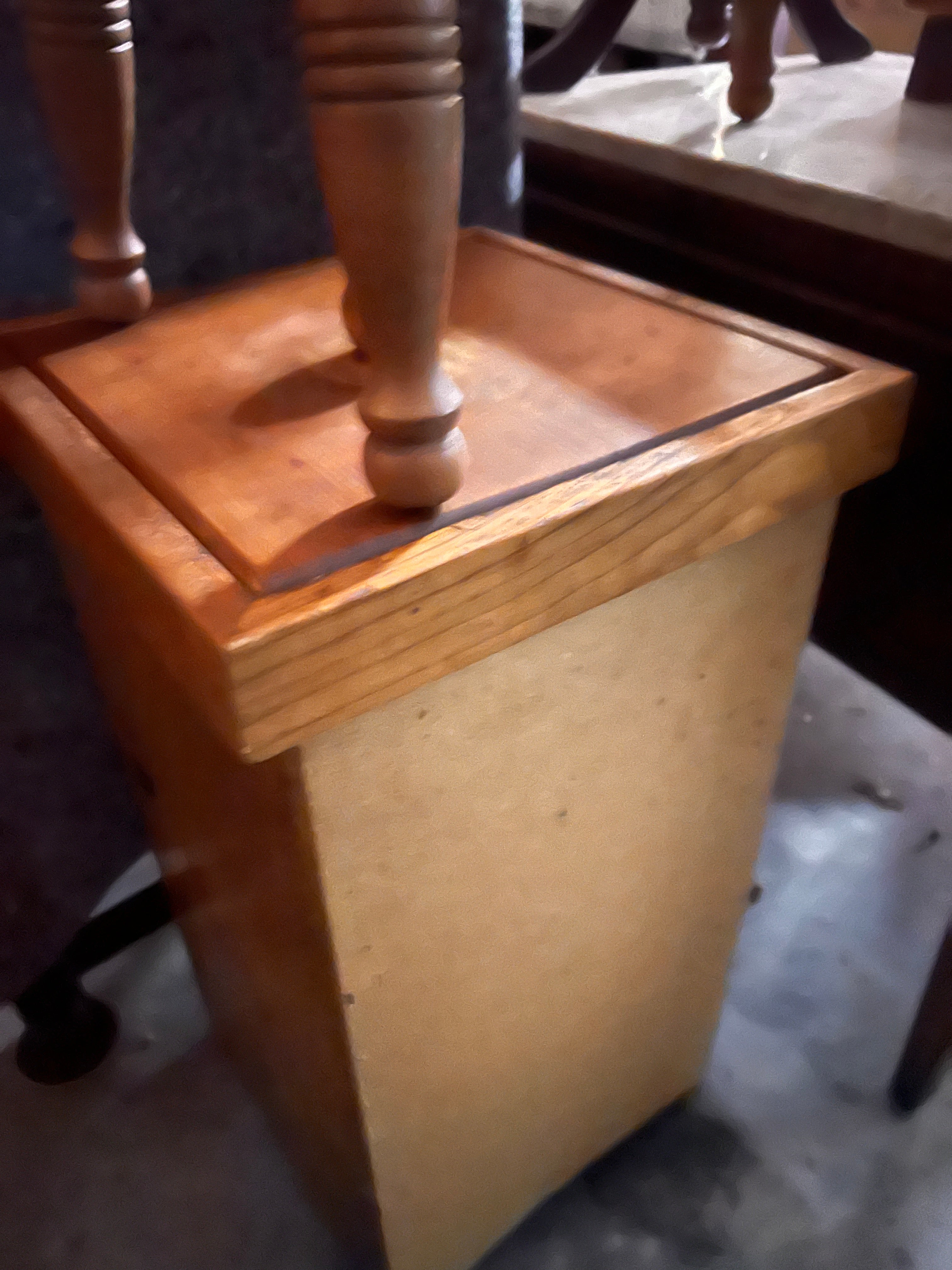 Square Solid Wood Storage Bin