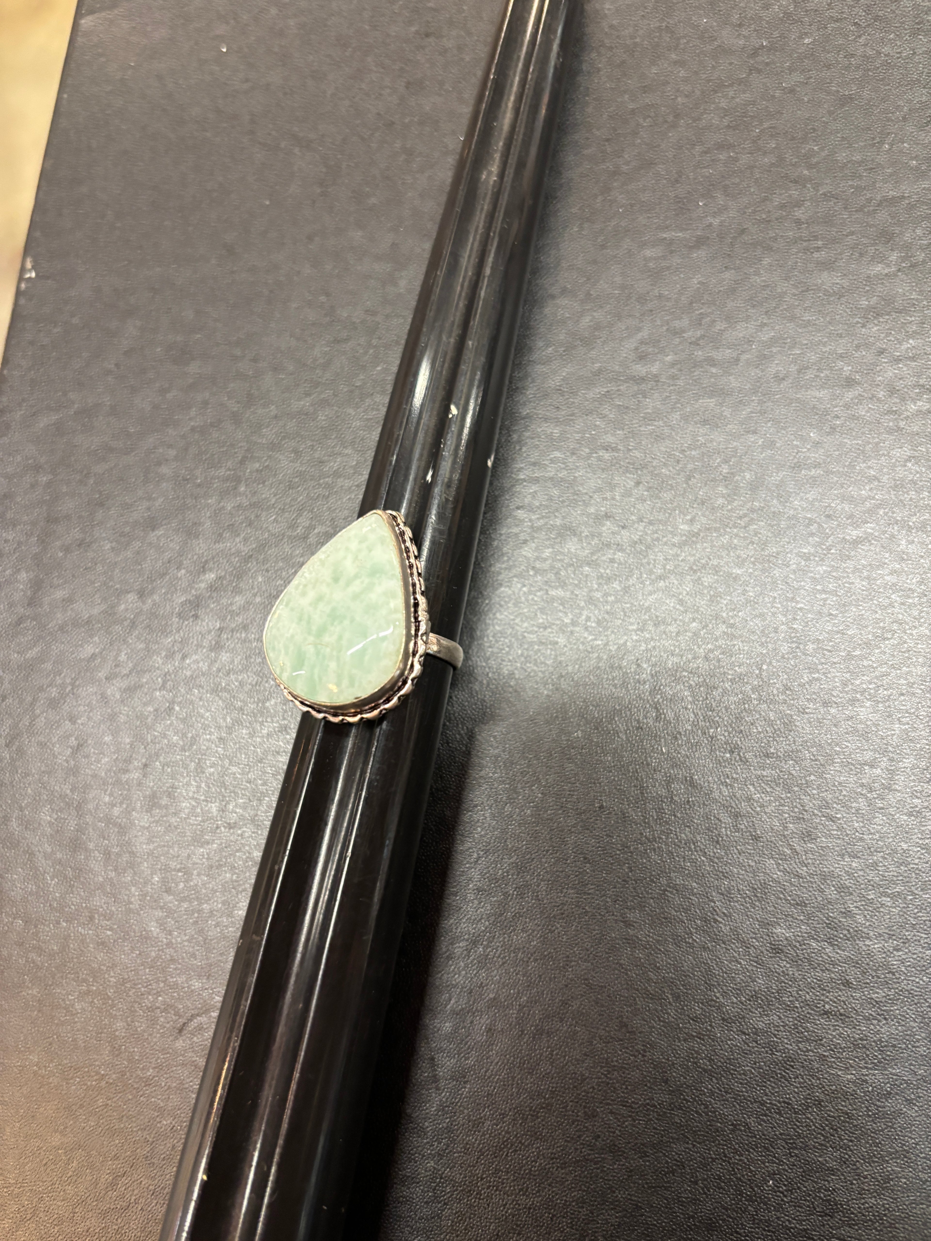 Amazonite 925 Sterling Ring Size 7