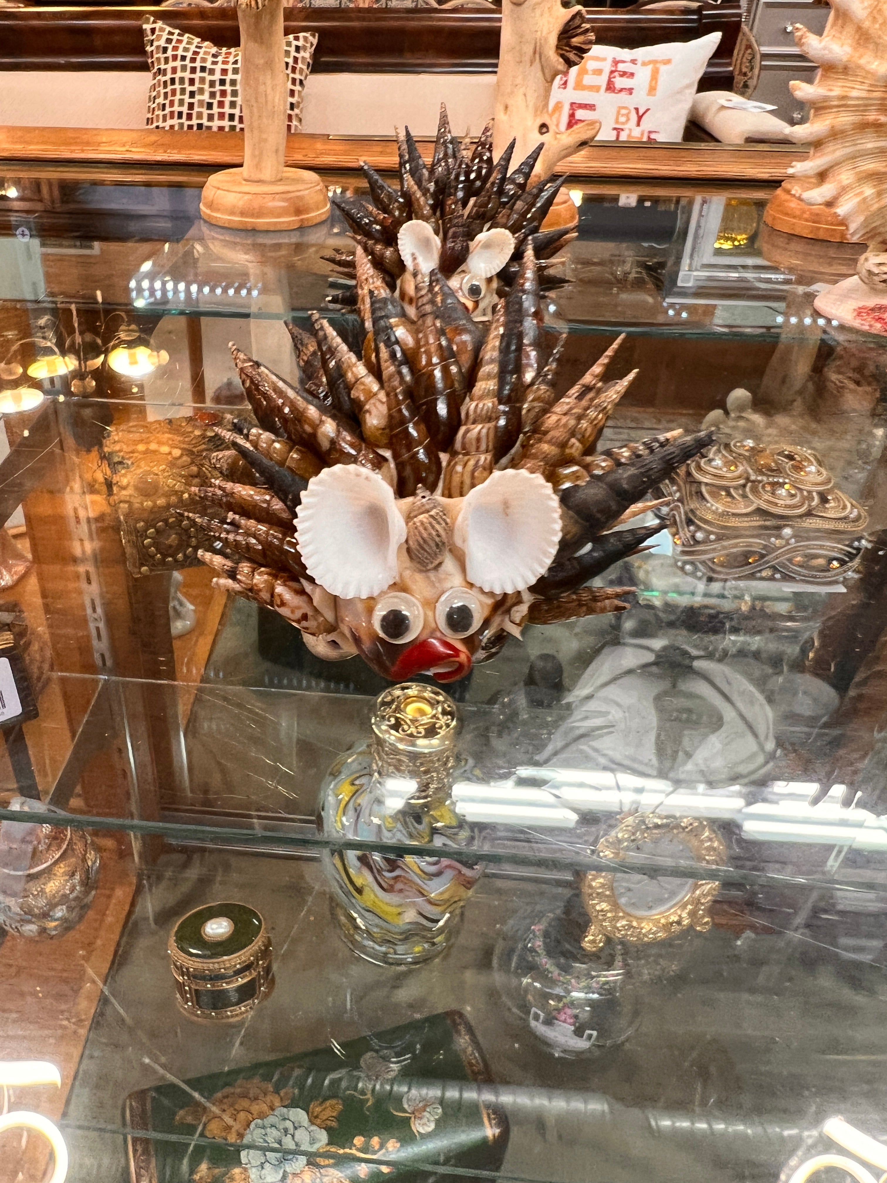 Shell Porcupine/Blowfish Figurine