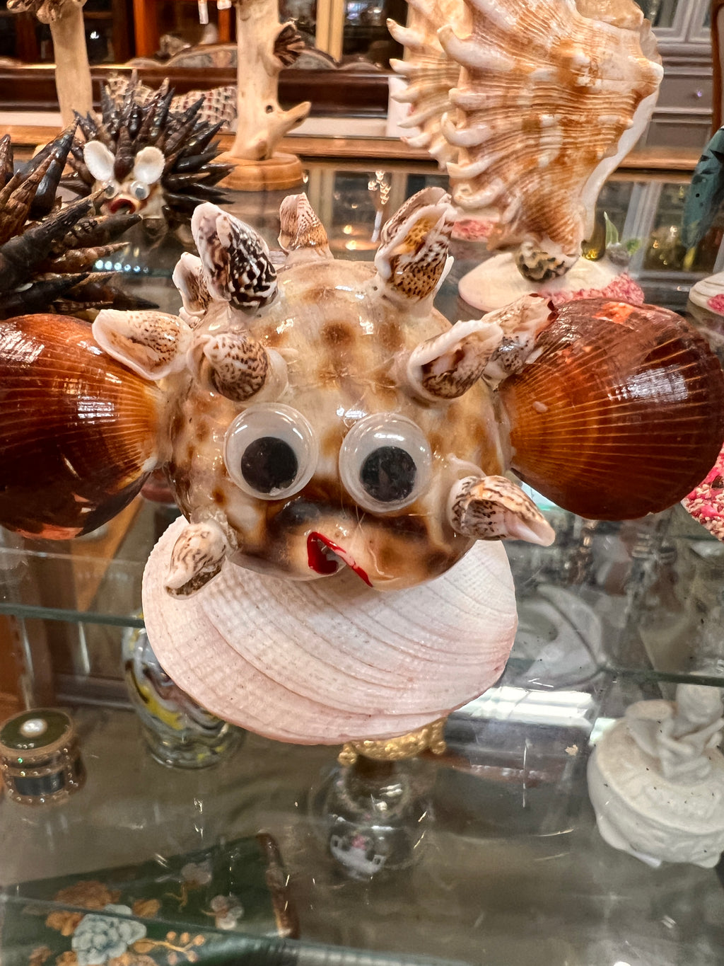 Shell Porcupine/Blowfish Figurine