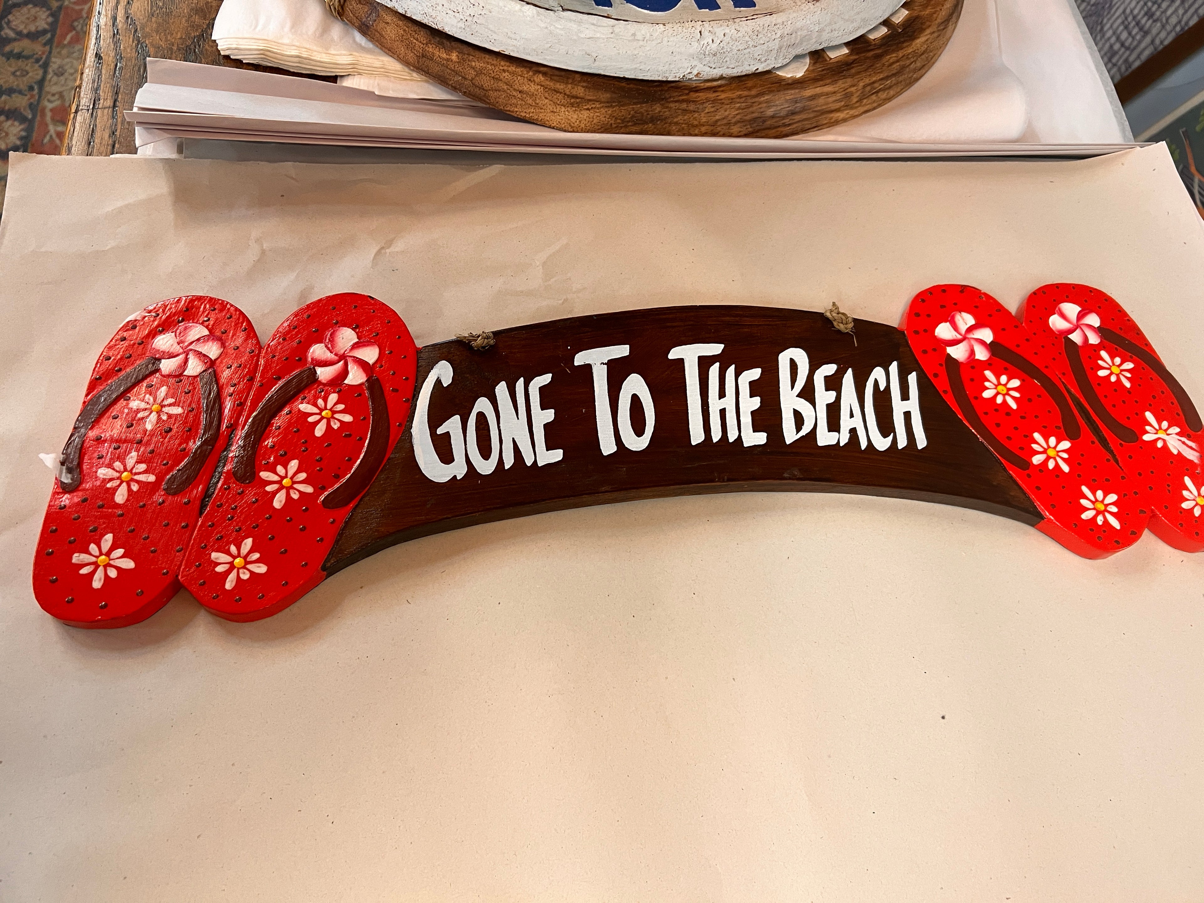 Welcome To the Beach Flip Flop Sign