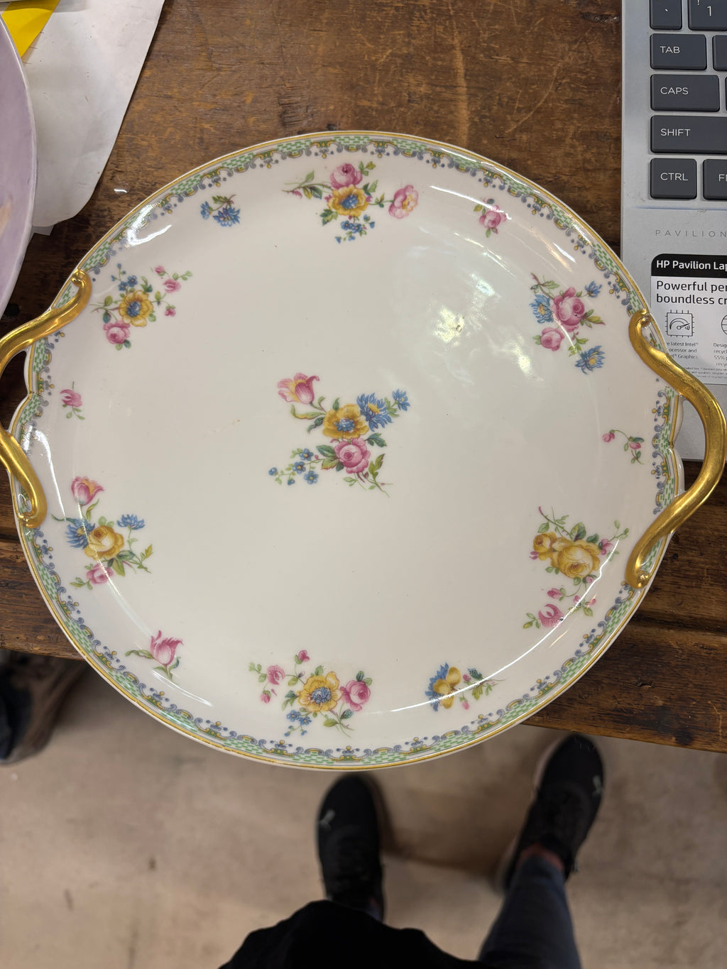 Limoges France Floral Pattern Serving Plate