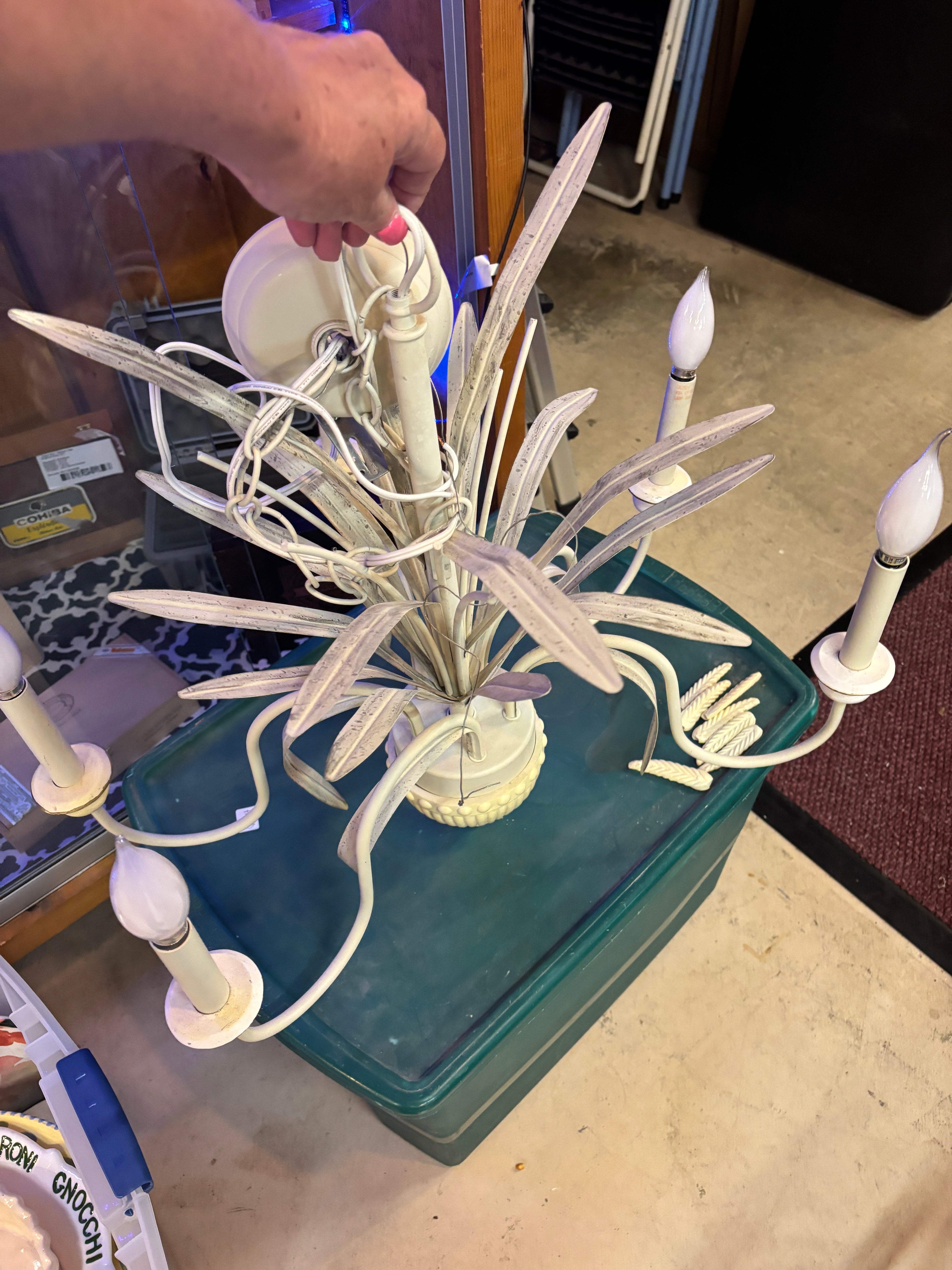 Vintage Cream 5 Light Chandelier