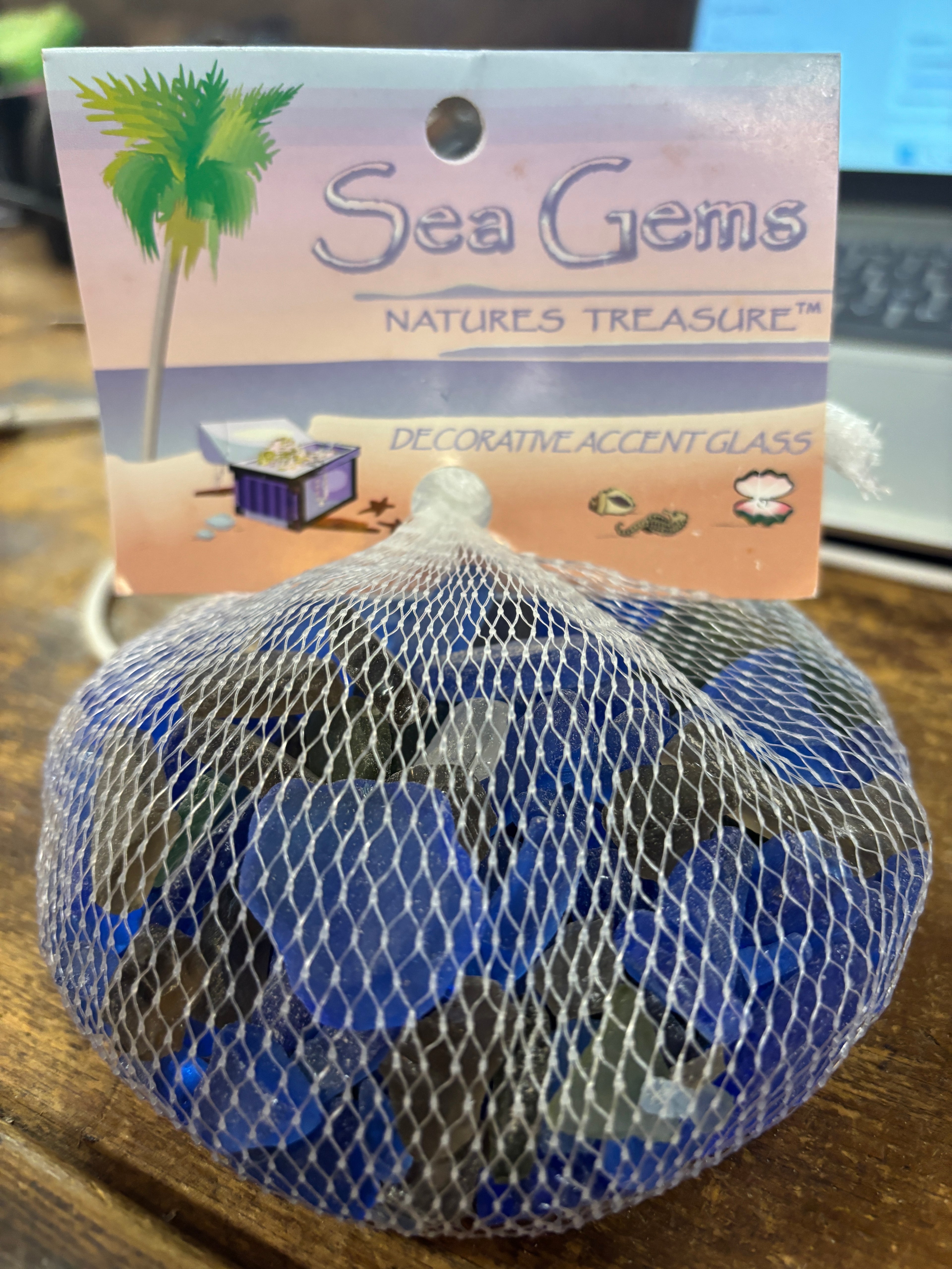 Sea Gems decorative accent glass