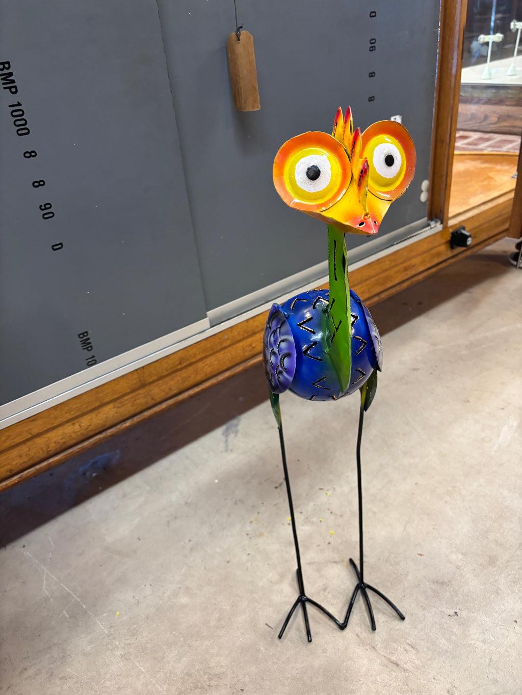 Standing Metal Bird Candleholder