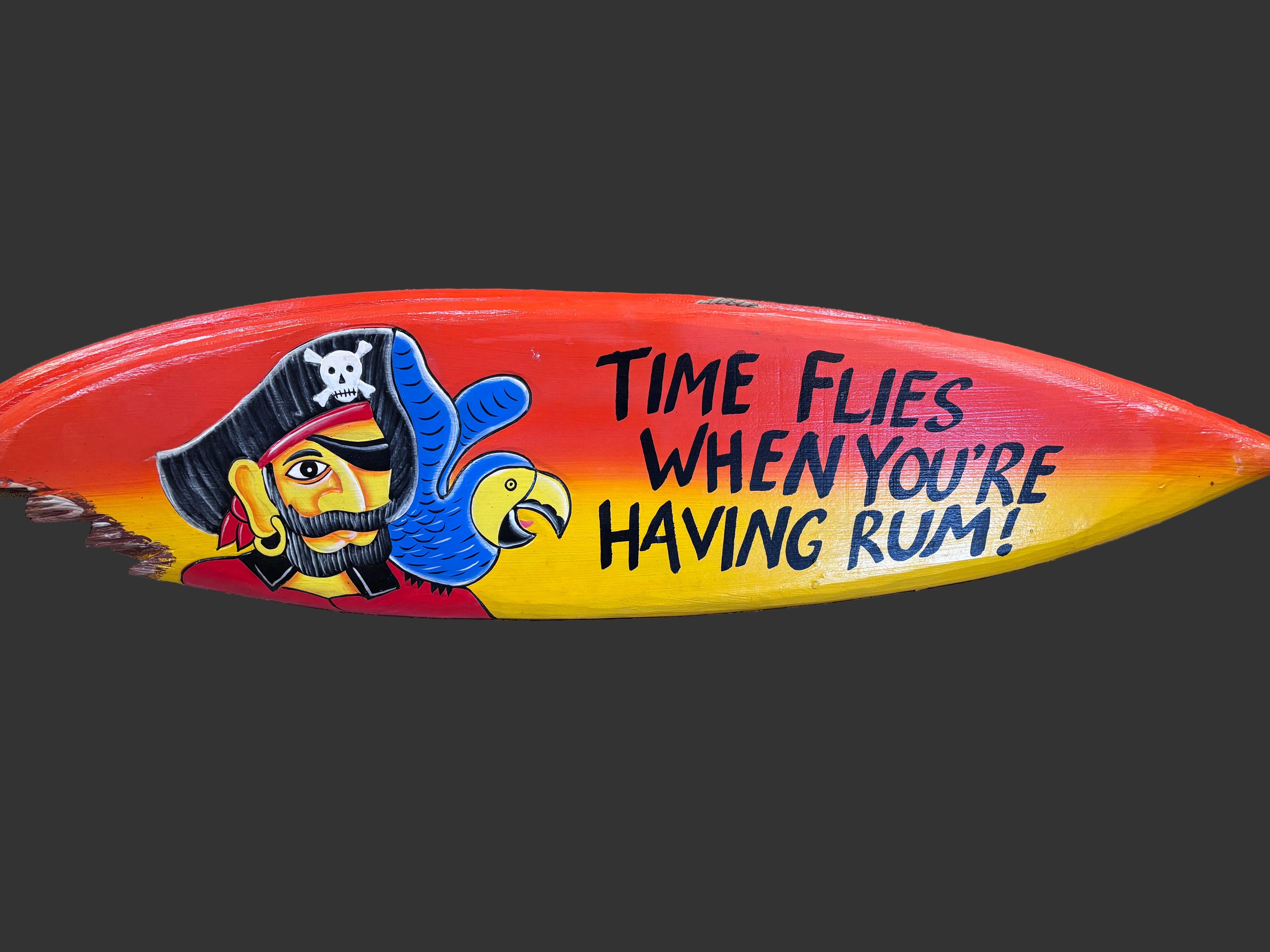 Time Flies When You're Having Rum! Wall Mounted Signs 40"