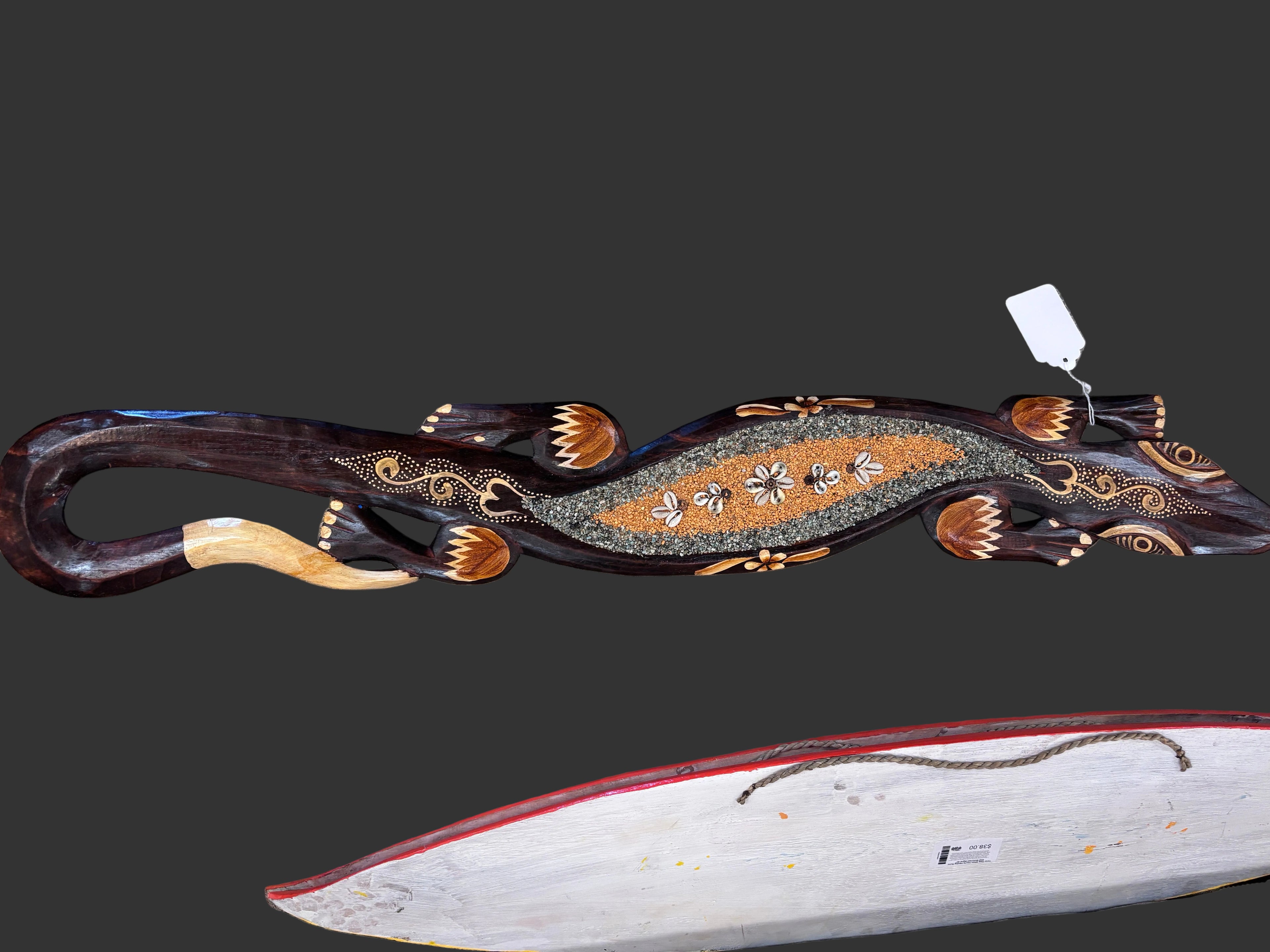 Wood Sand Gecko with orange Sand 39" Long (Copy) (Copy)