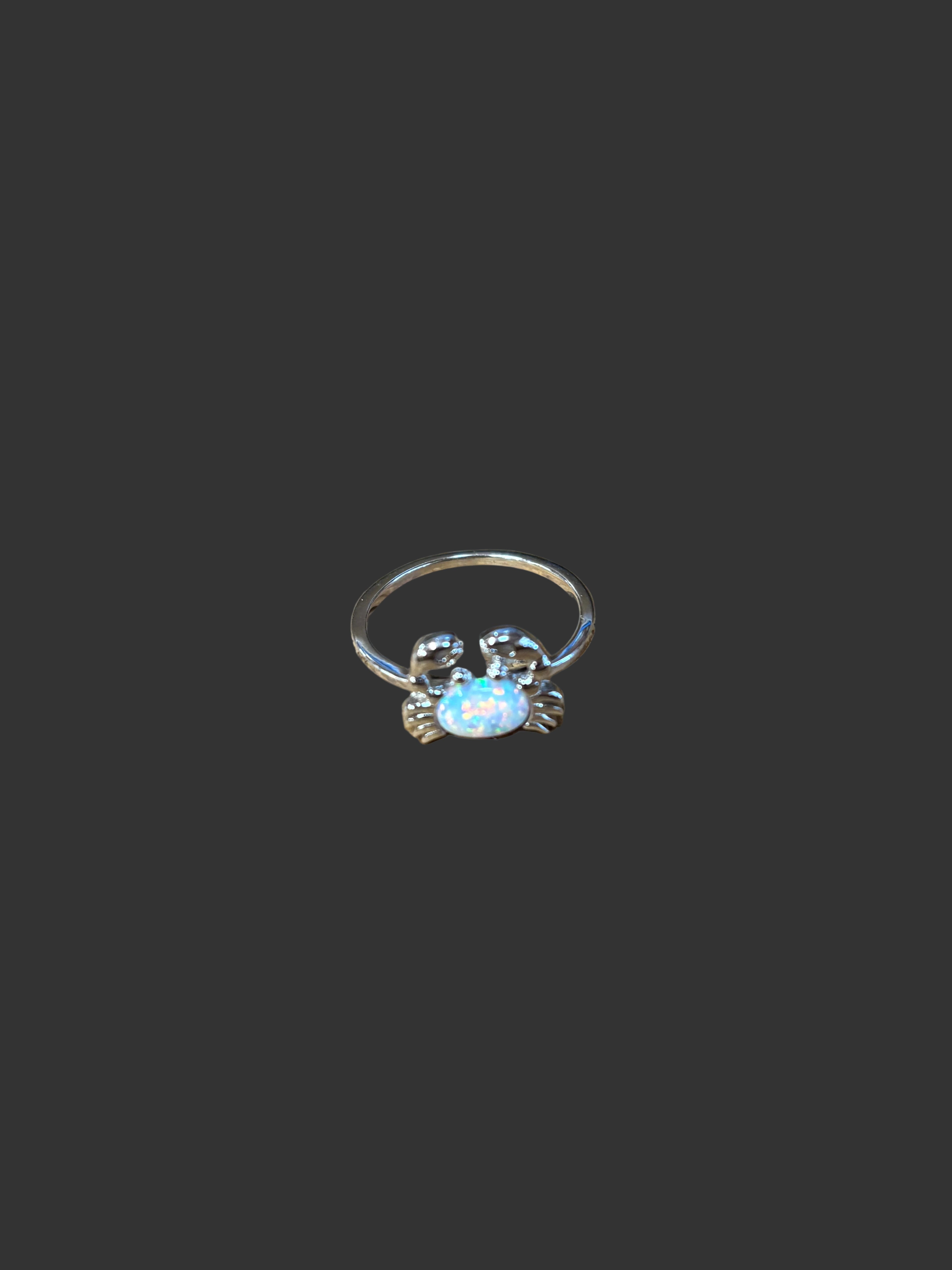 Opal Crab Sterling 925 Ring Size 6
