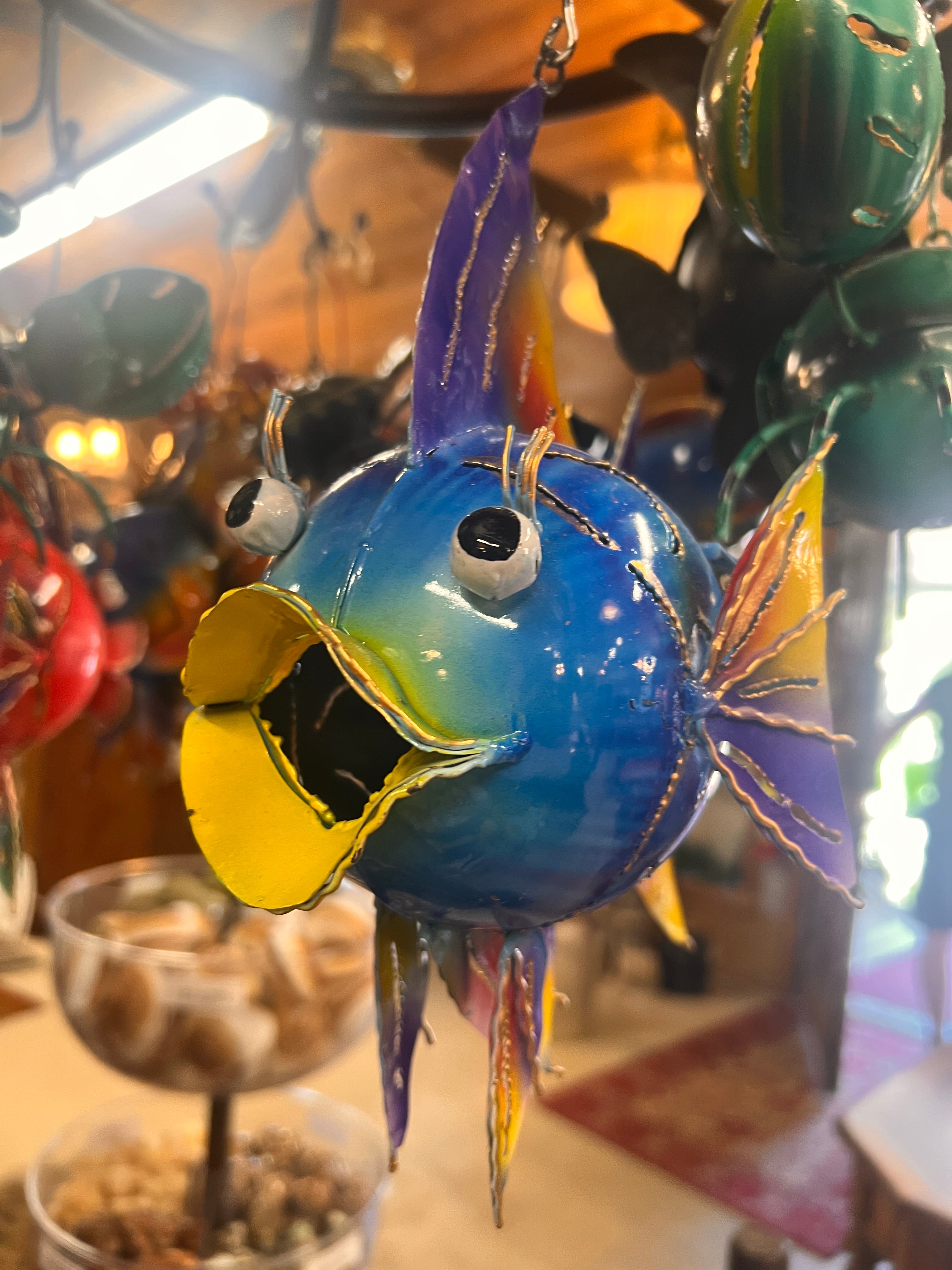 Large Tea Light Metal Fish