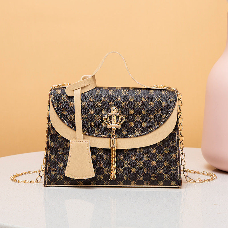Women's Small Pu Leather Multicolor Classic Style Square Magnetic Buckle Shoulder Bag NH40730061|Khaki
