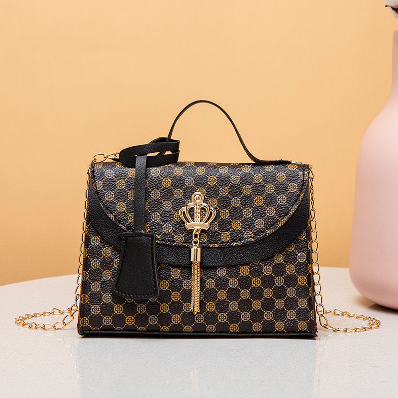 Women's Small Pu Leather Multicolor Classic Style Square Magnetic Buckle Shoulder Bag NH40730062|Black