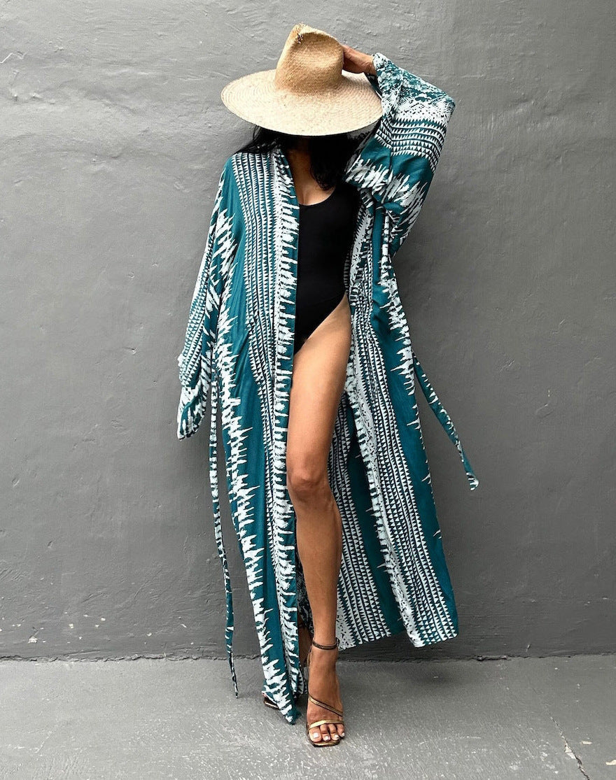 Women'S Color Block Beach Cover Ups NH35989188|DN0712-15-Hole Blue Series|One Size