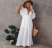 Khaki Average Size Women's None Elegant Tropical Solid Color Cover Ups