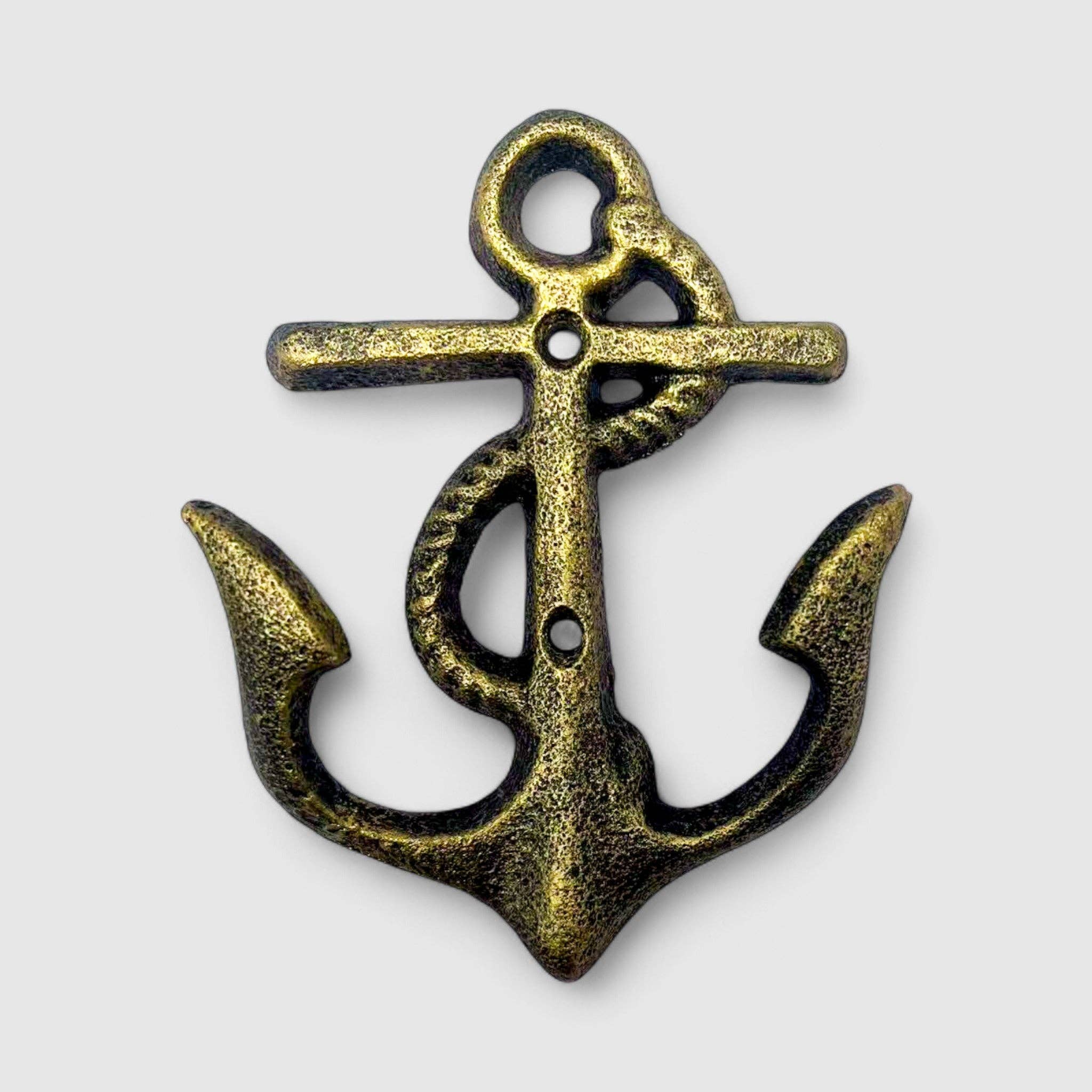 Marine Anchor Hook, Cast Iron Nautical Wall Decor Hook