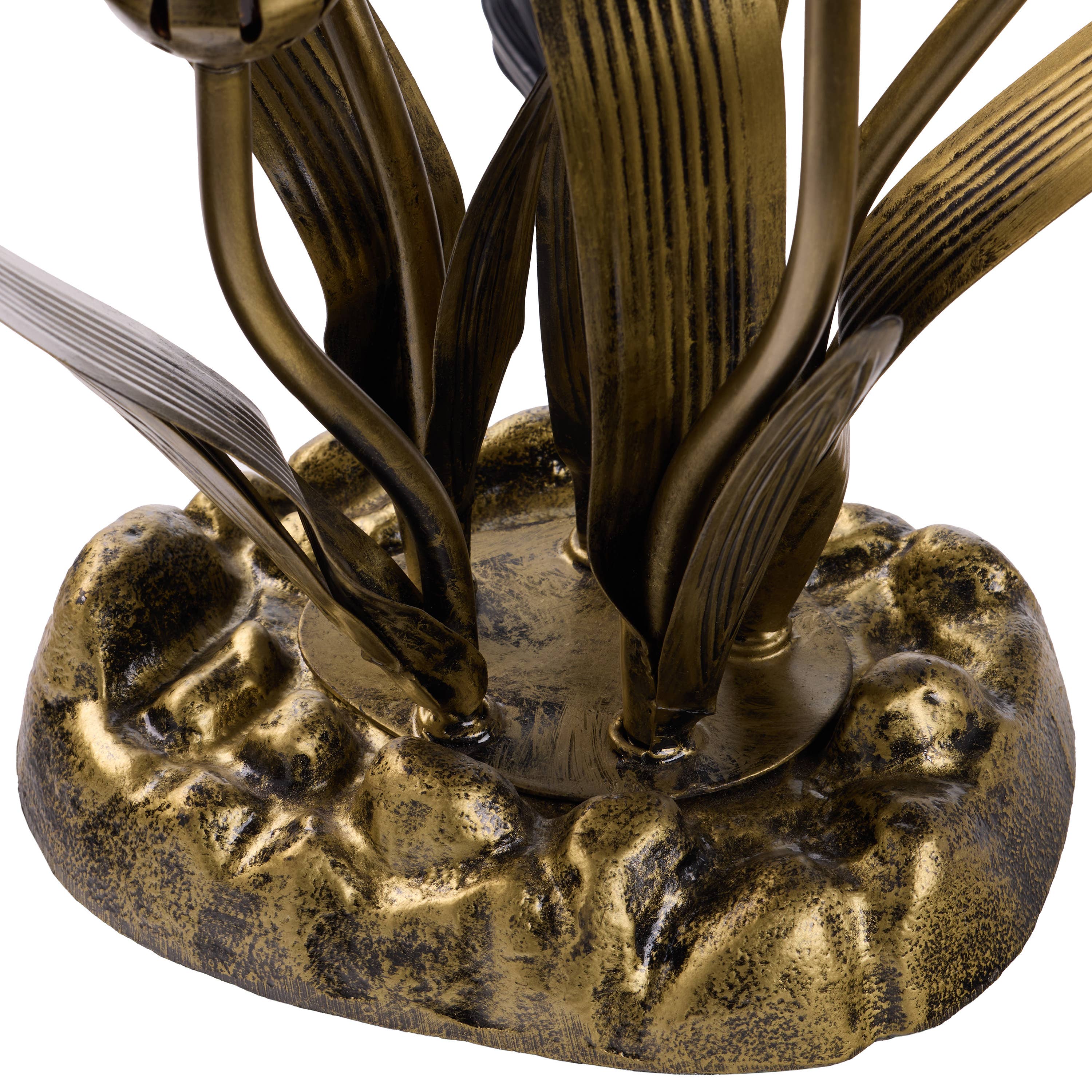 20"H Red Hand Blown Glass 5 Calla Lily Uplight Table Lamp