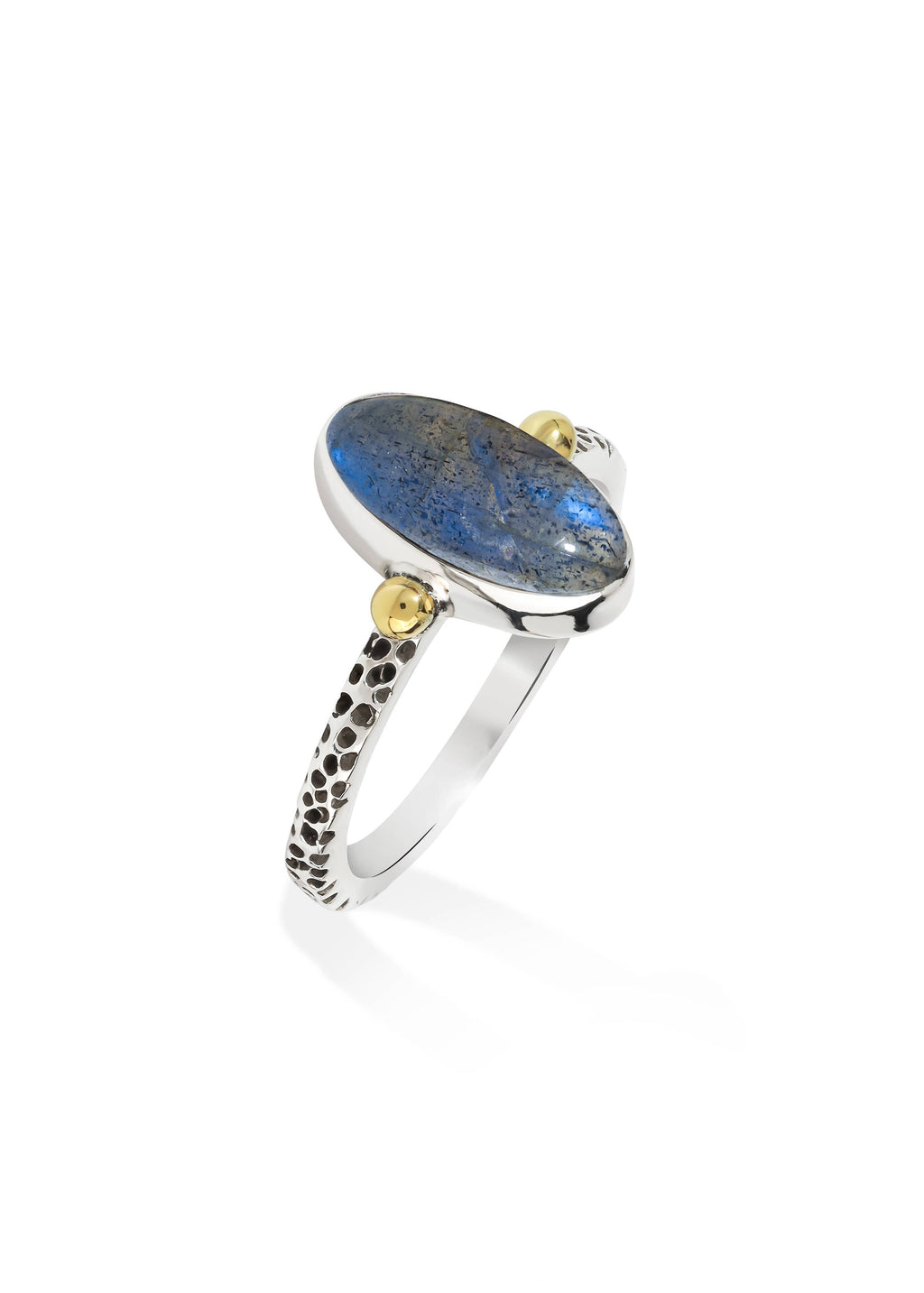 925 Silver Labradorite Iridescent LabraGlow Ring: 7