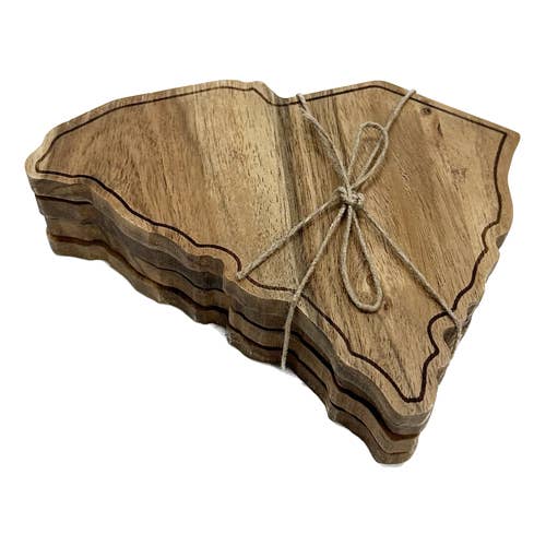 STATE PRIDE - Wooden SC Coasters, Set of 4