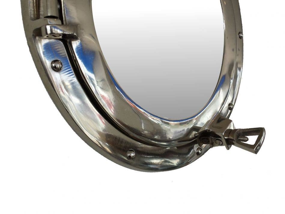 Chrome Decorative Ship Porthole Mirror 12"