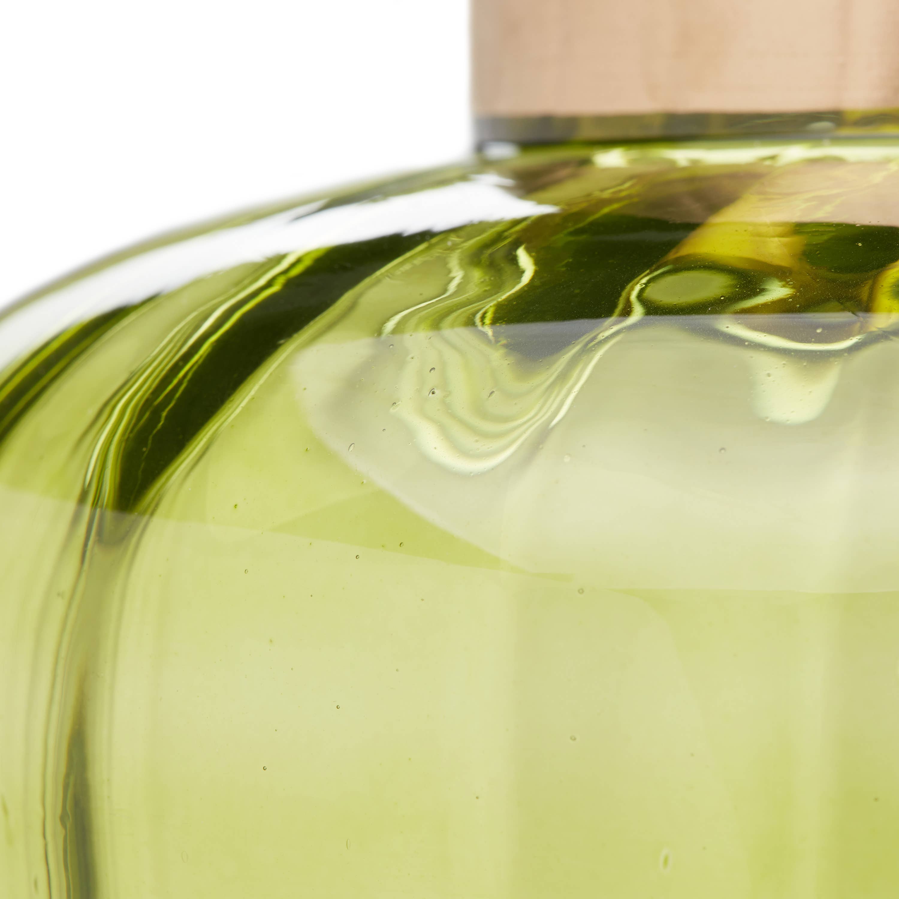 10.5" Chartreuse and Gold Glass Ginger Jar Accent Lamp