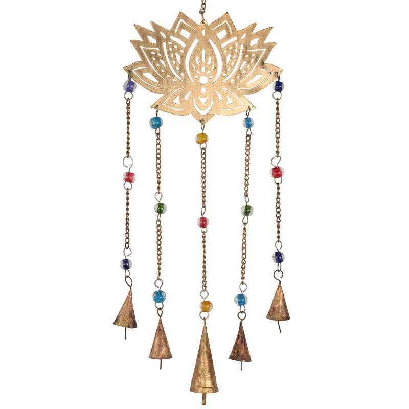 Recycled Lotus Windchime - 20" Long