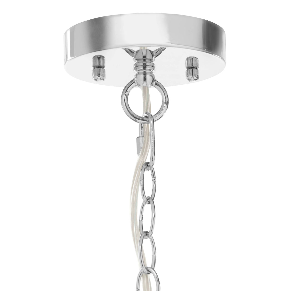19" Chrome and Faceted Crystal Glam Chandelier