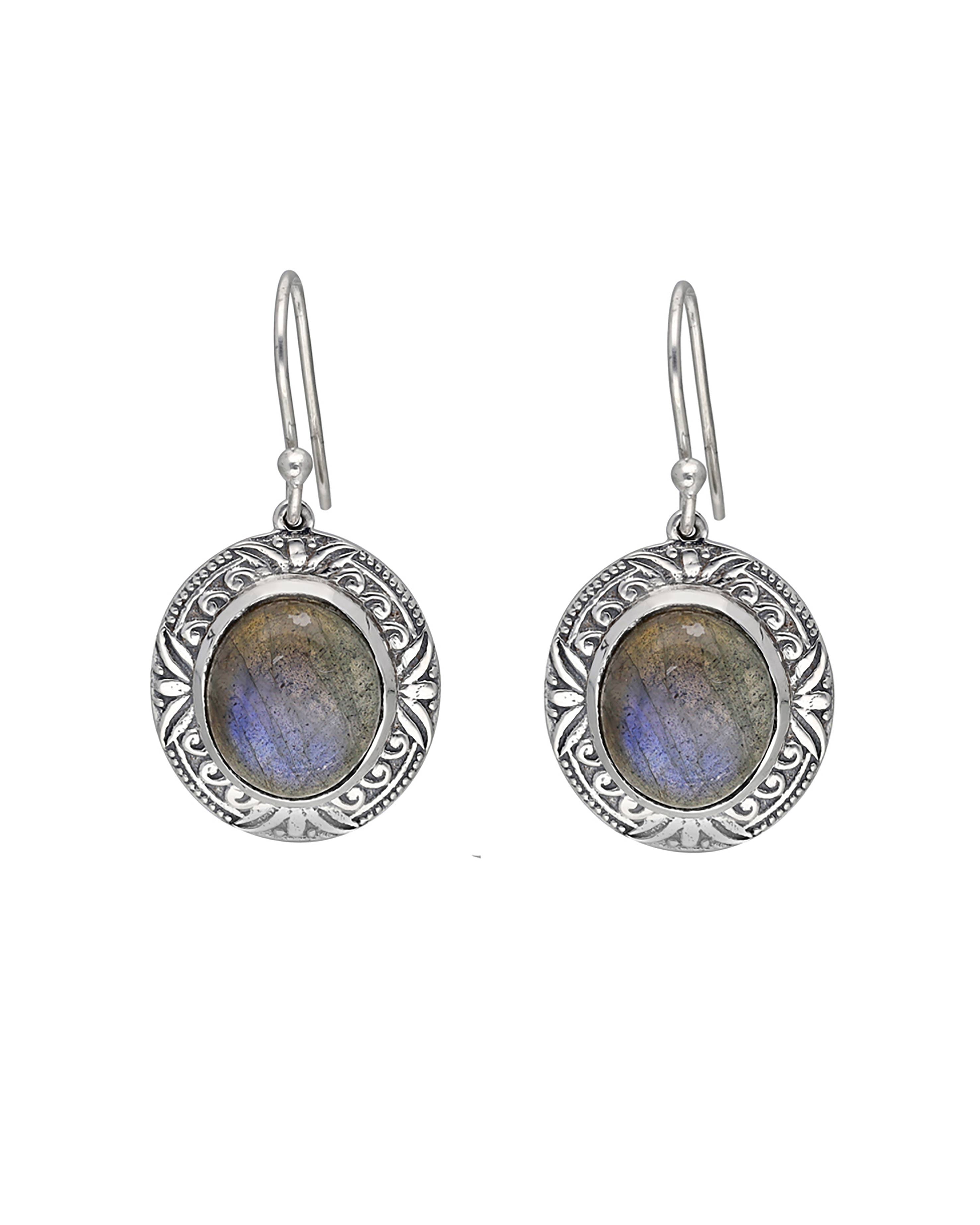 Sterling Silver Labradorite Gemstone Earring
