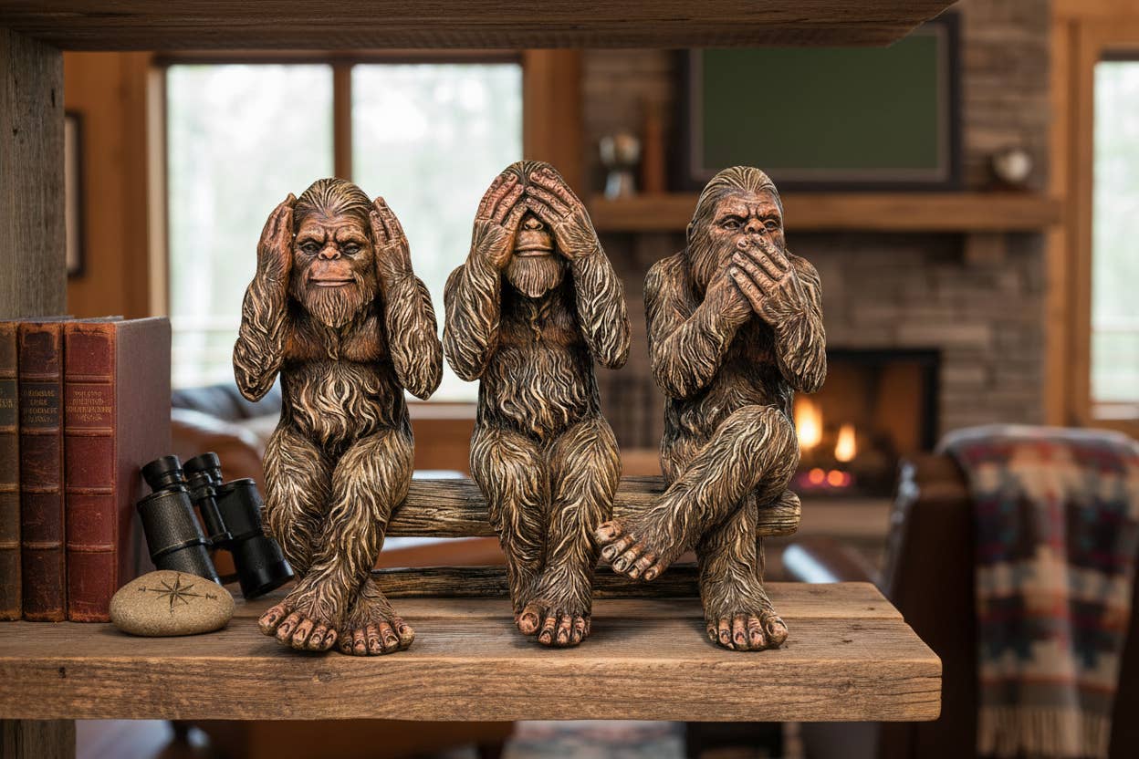 Bigfoot See No Evil, Hear No Evil, Speak No Evil Figurine