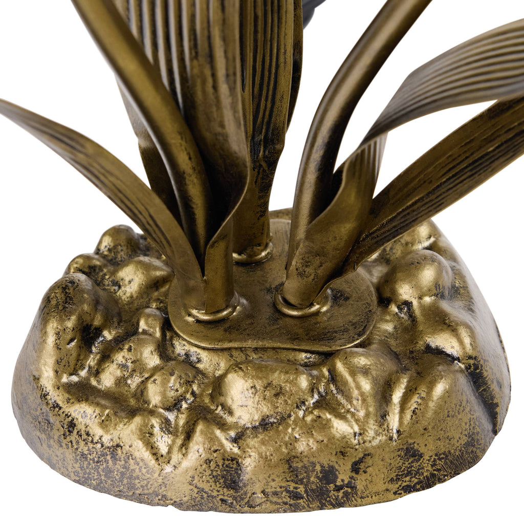 21.75"H Hand Blown Glass 3 Lily Uplight Table Lamp