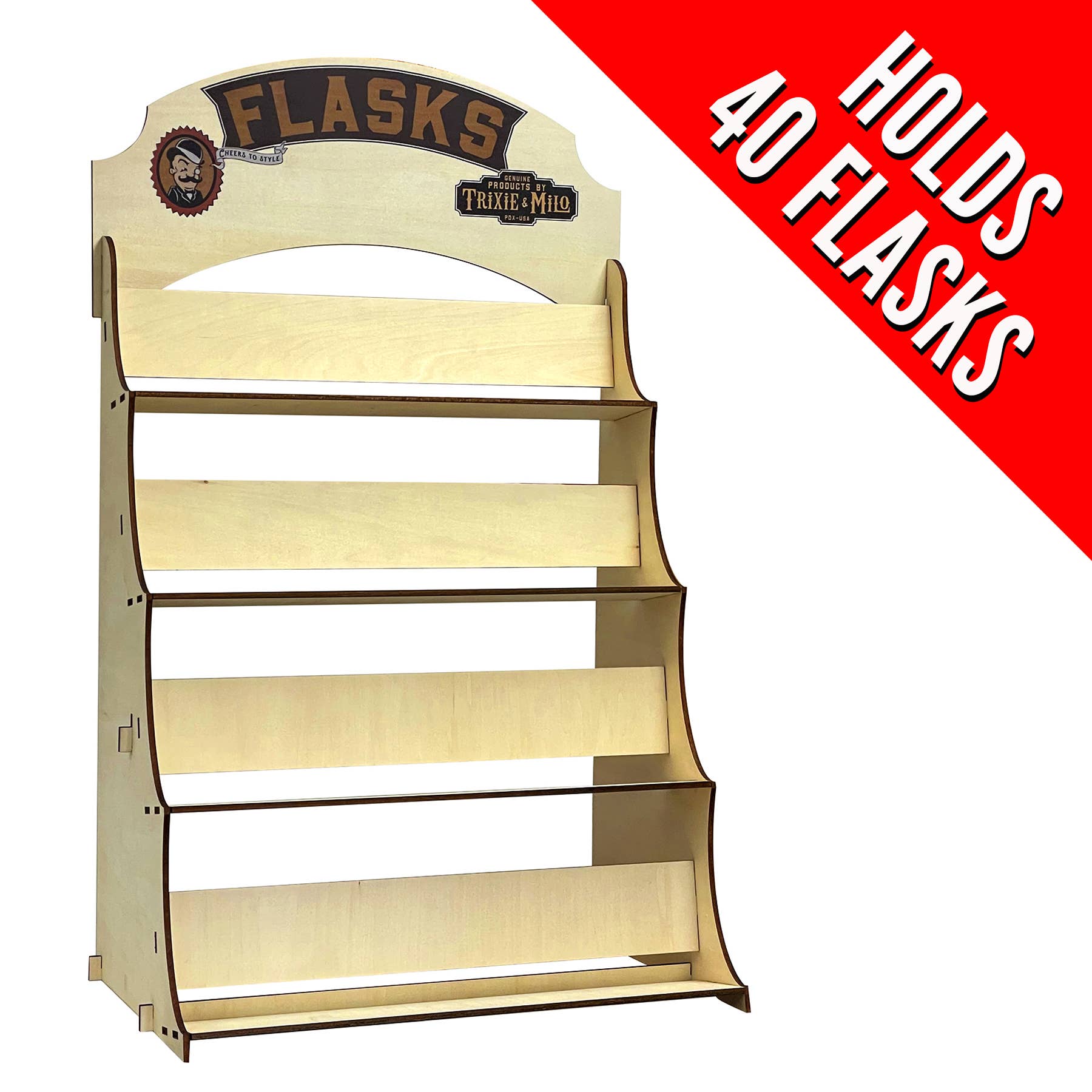 40 Flask Display (Empty)