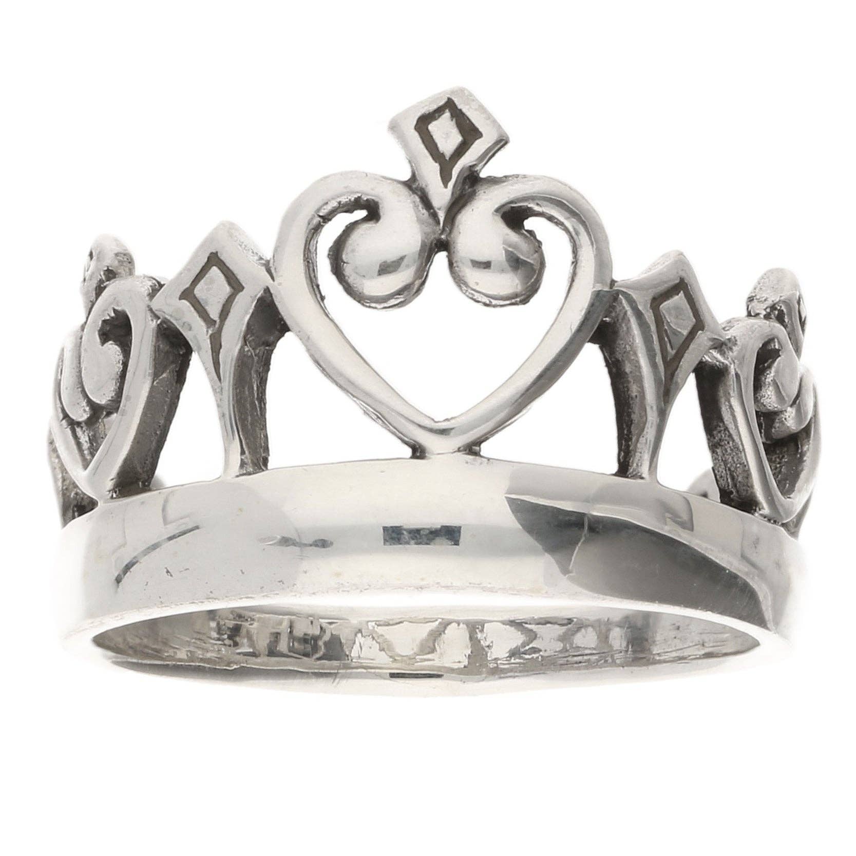 Miss America Princess Crown Sterling Silver Ring: 8