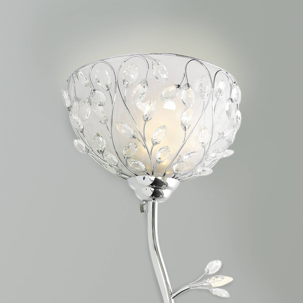 38.5" Crystal Glass LED Cordless Wall Sconce