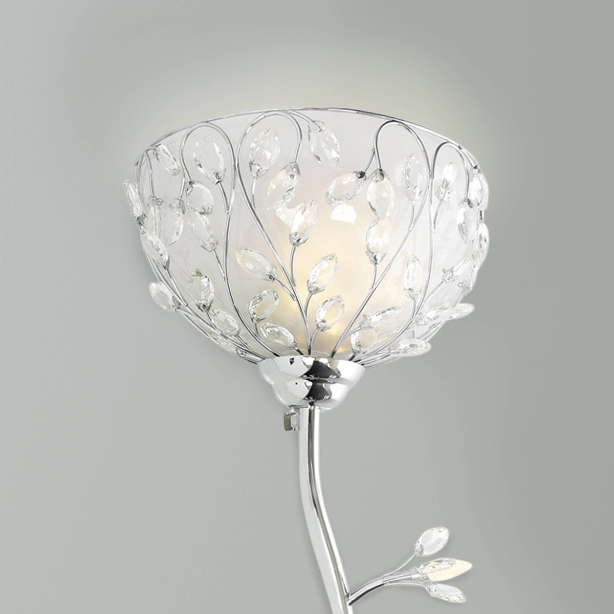 38.5" Crystal Glass LED Cordless Wall Sconce